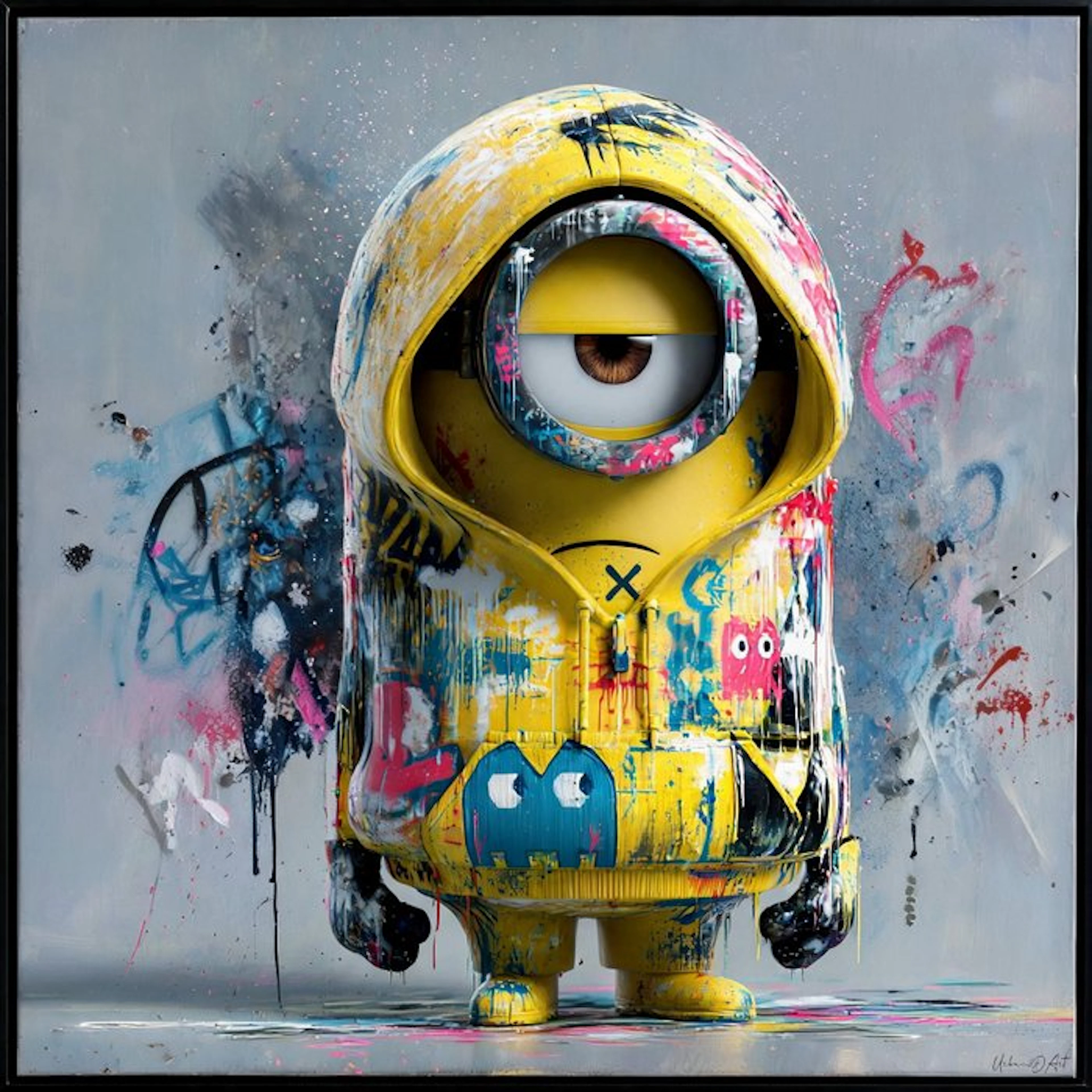 Urban3DArt (1971) - Minion Pacman Graf Limited Edition Art numérique mixte