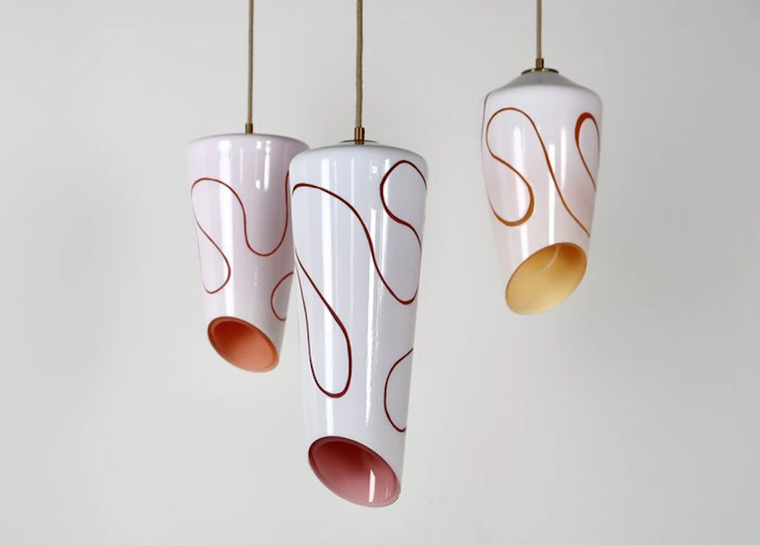 Valenverre - Valentin Rizzo - Hanging lamp (3) - Glass - Thread size