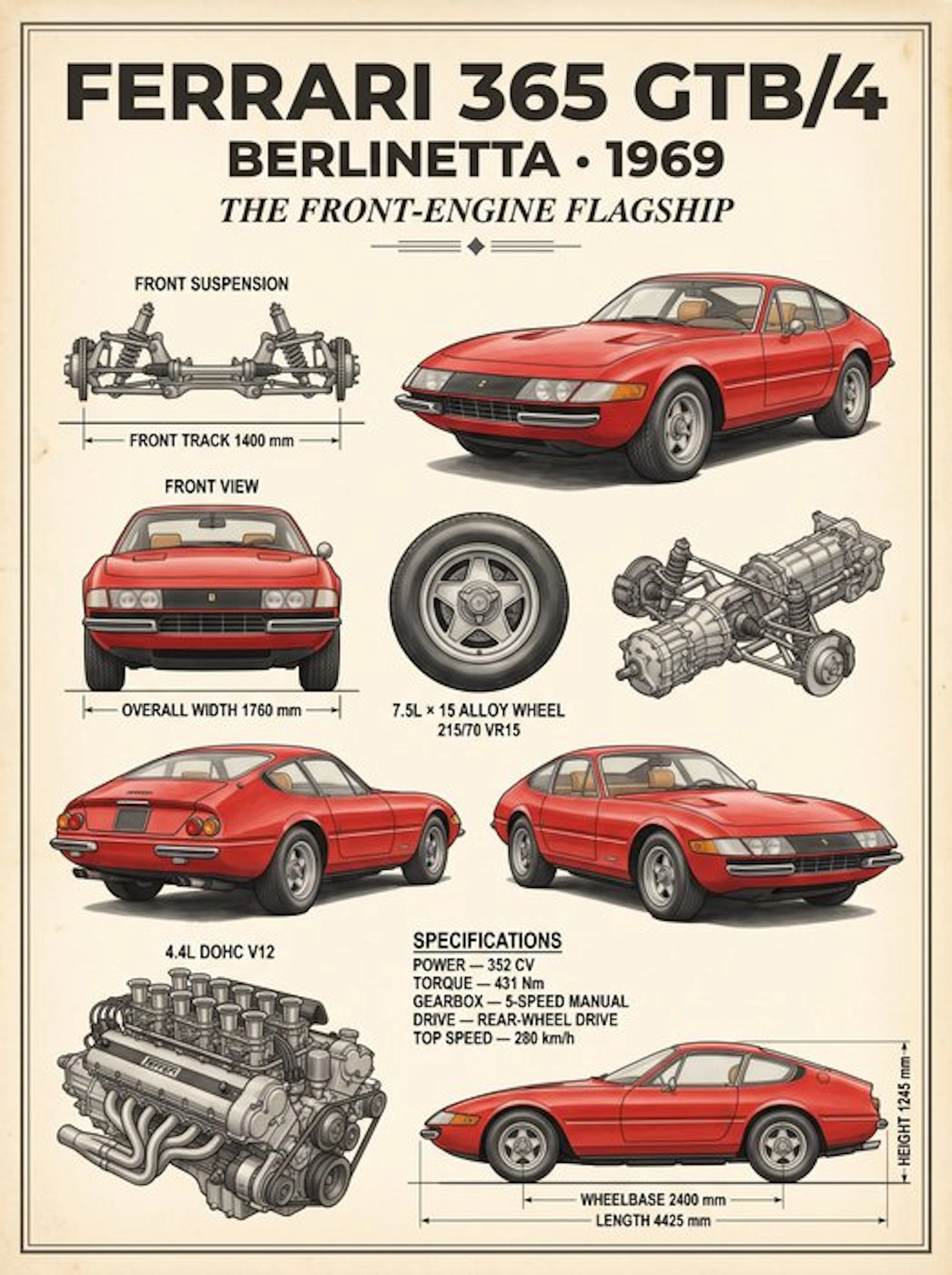 Shmidt.Art - Ferrari - FERRARI 365 GTB/4 - 1960s
