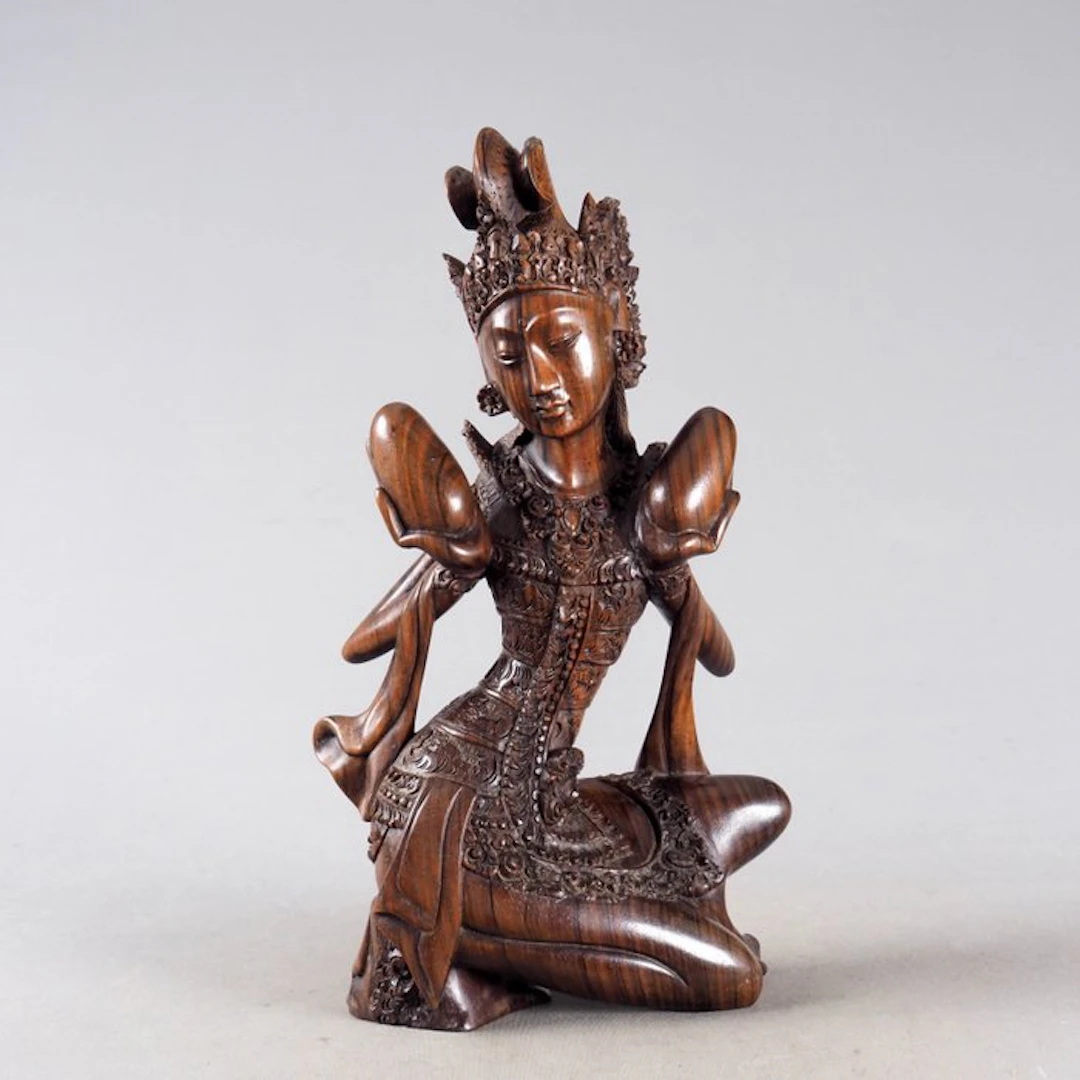 Woodcarving statue of Dewi Winata - Bali Indonesia (No reserve price)