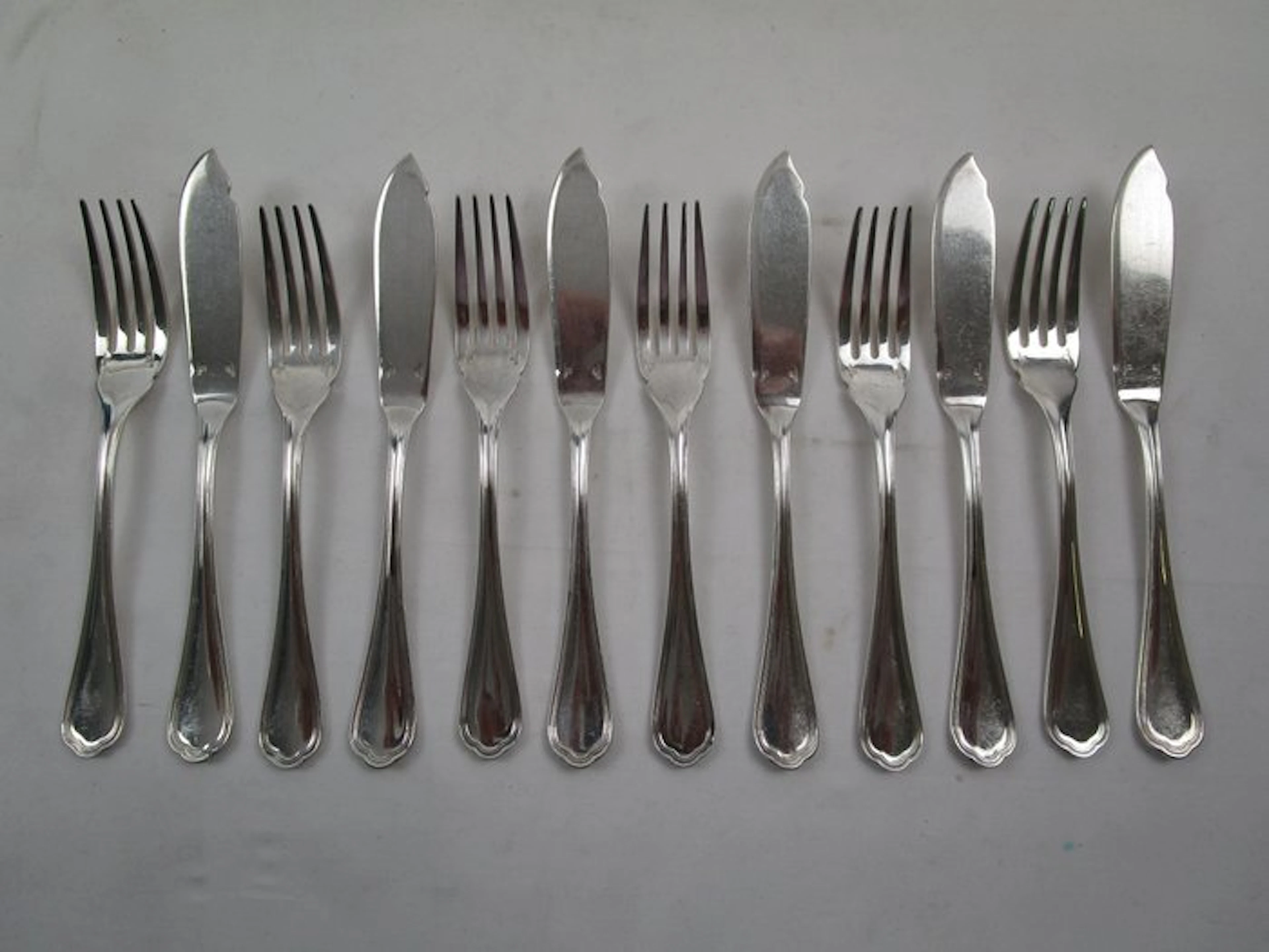Christofle - Cutlery set - Model: Spatours - 6 fish forks - Silverplated