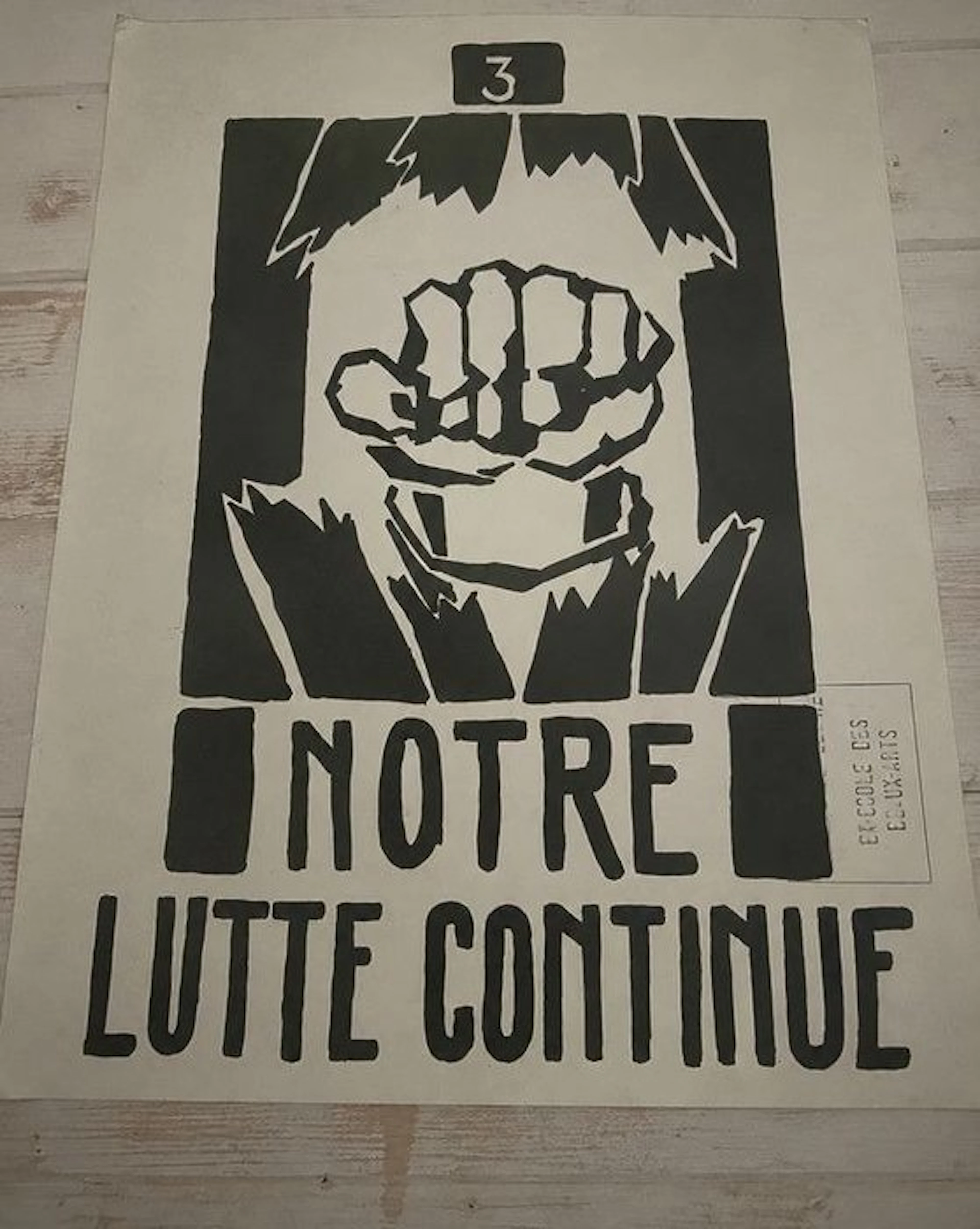 Atelier Populaire - Notre lutte continue - 1960s