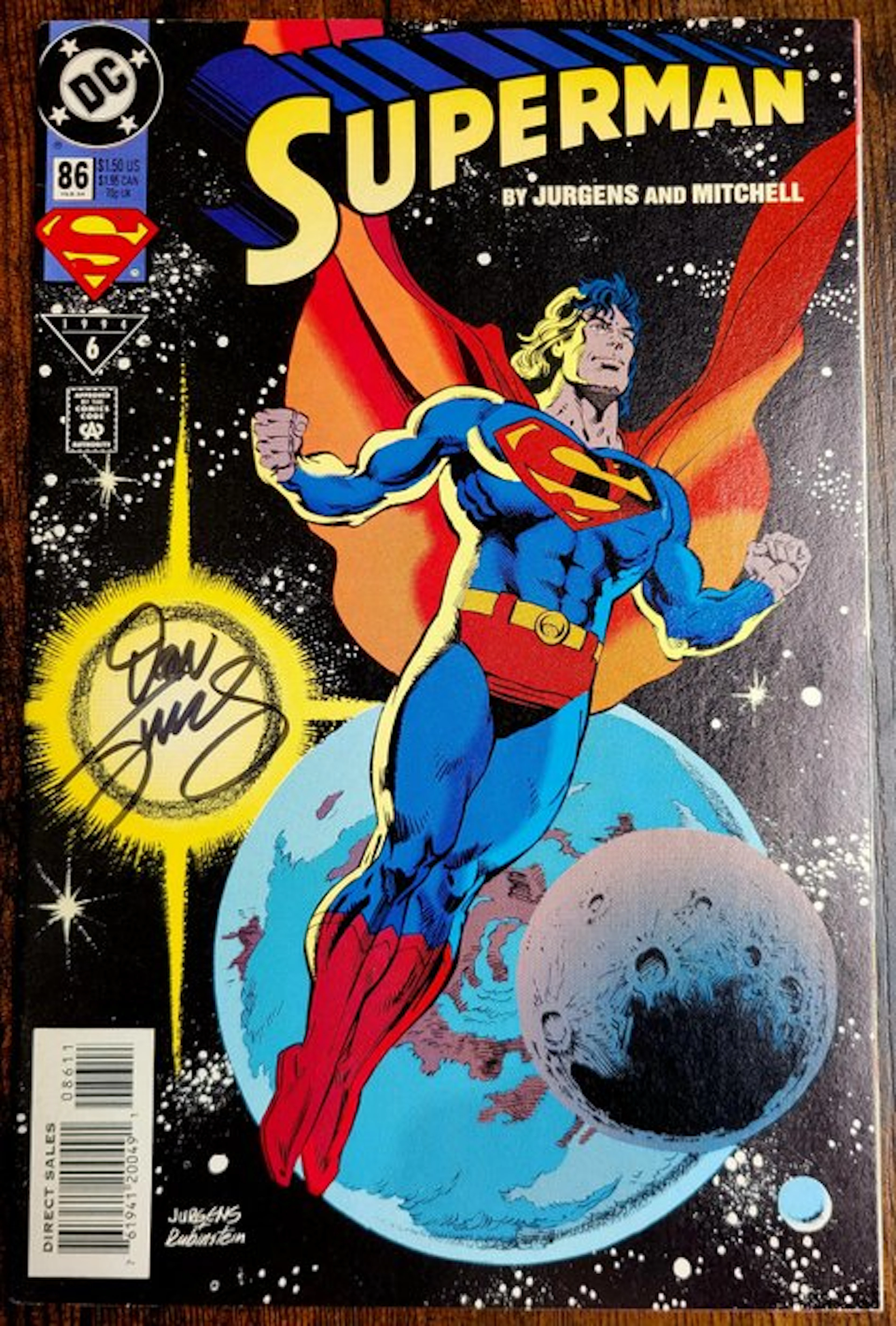 Superman #86 - Signed by Dan Jurgens + COA and POA - 1...