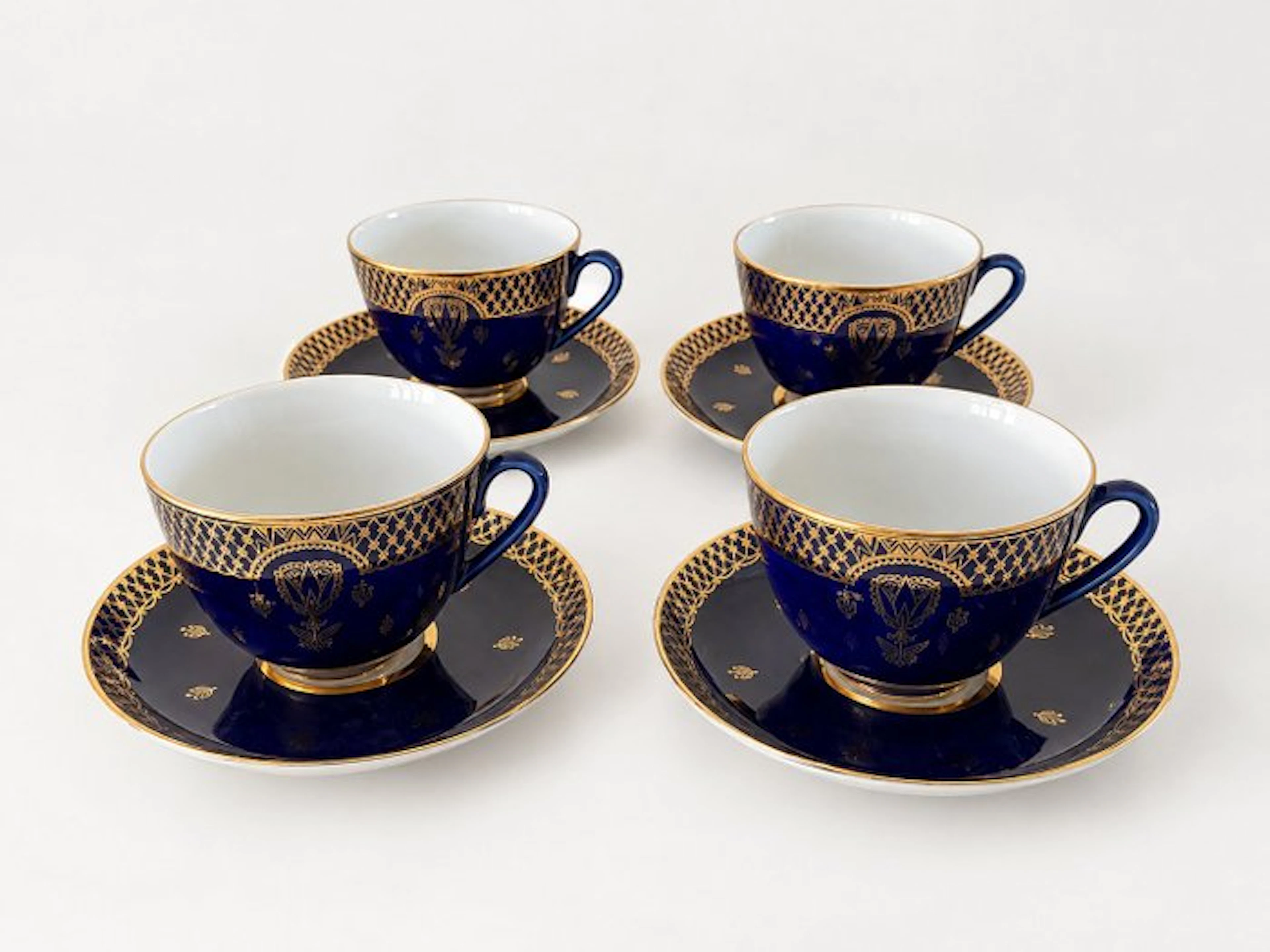 Lomonosov Imperial Porcelain Factory - Coffee set for 4 - Porcelain