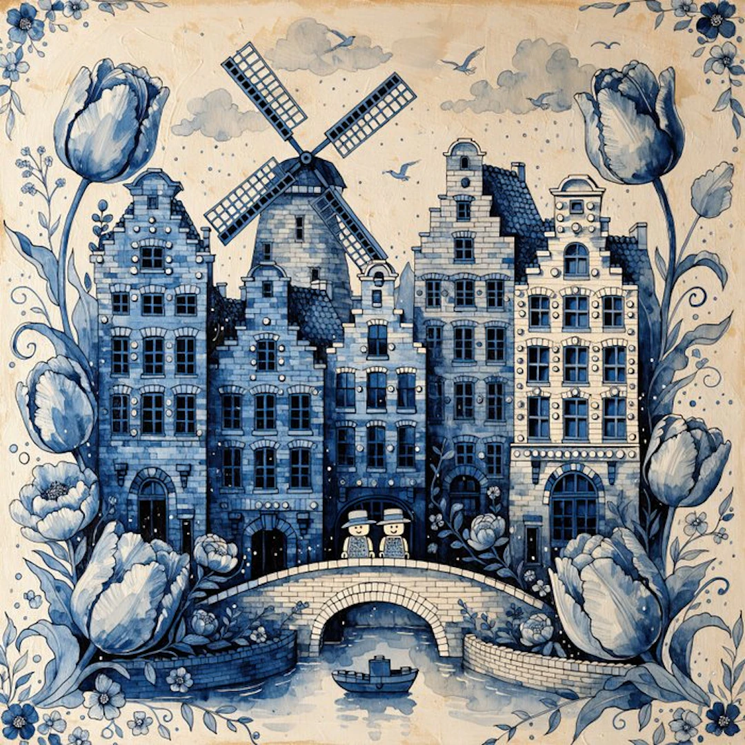 Kleury.art - [Ceramic Tile Art] "Canal House Chorus” by Kleury.art (1/5)