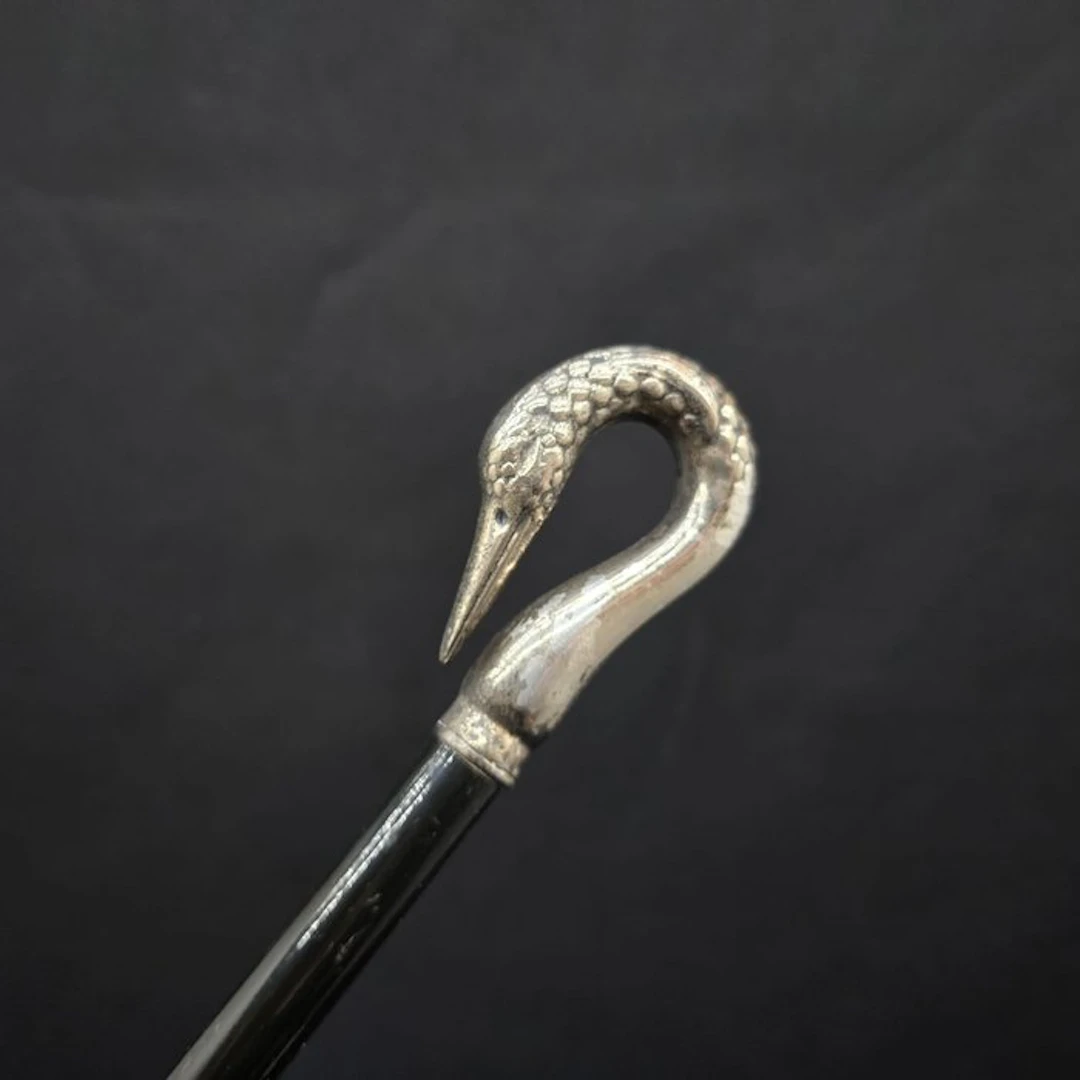 Walking stick - Wood, Silver