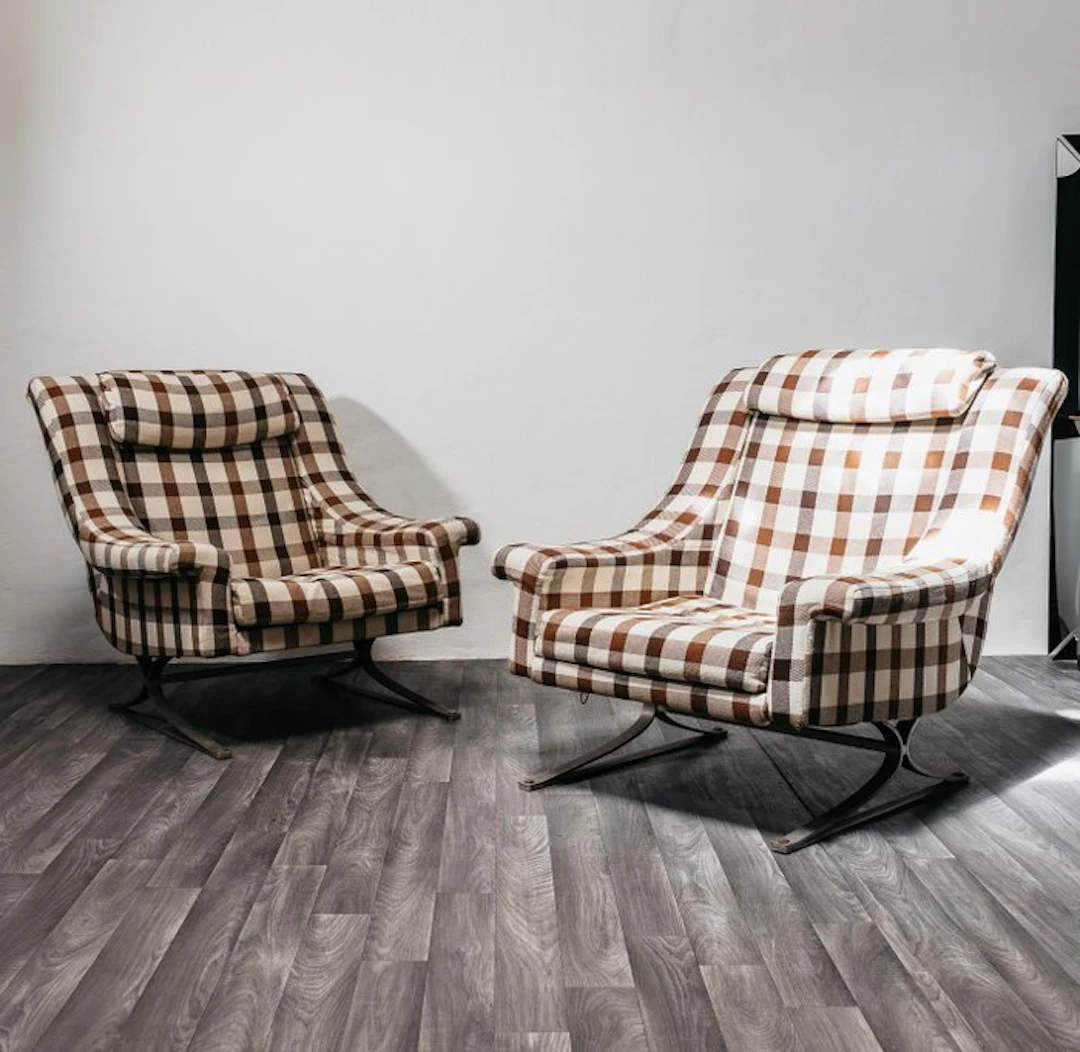 Arflex - calka - Armchair (2) - Grand Prix - Steel, Textile