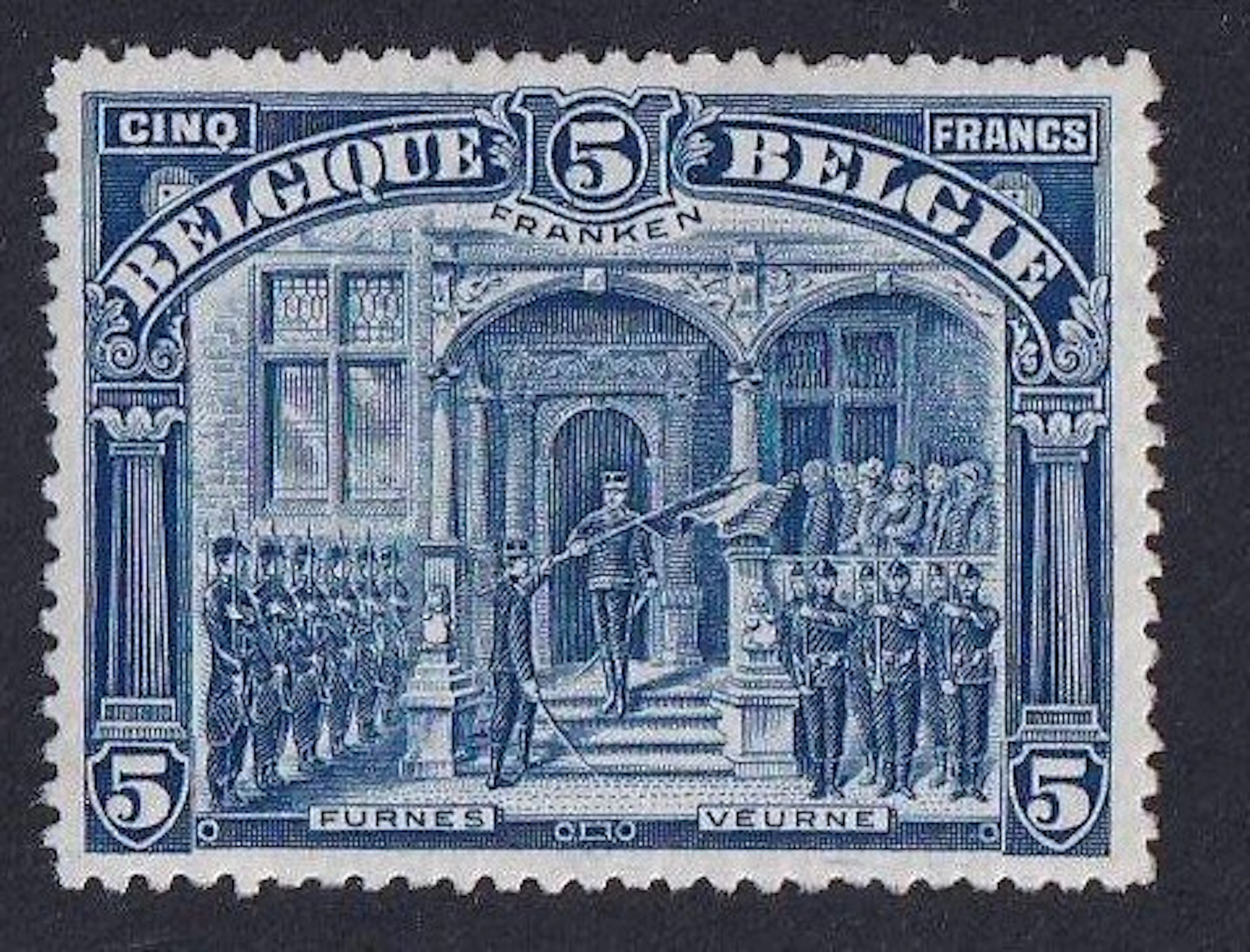 Belgium 1915 - 5F Veurne - FRANKEN - OBP/COB 147