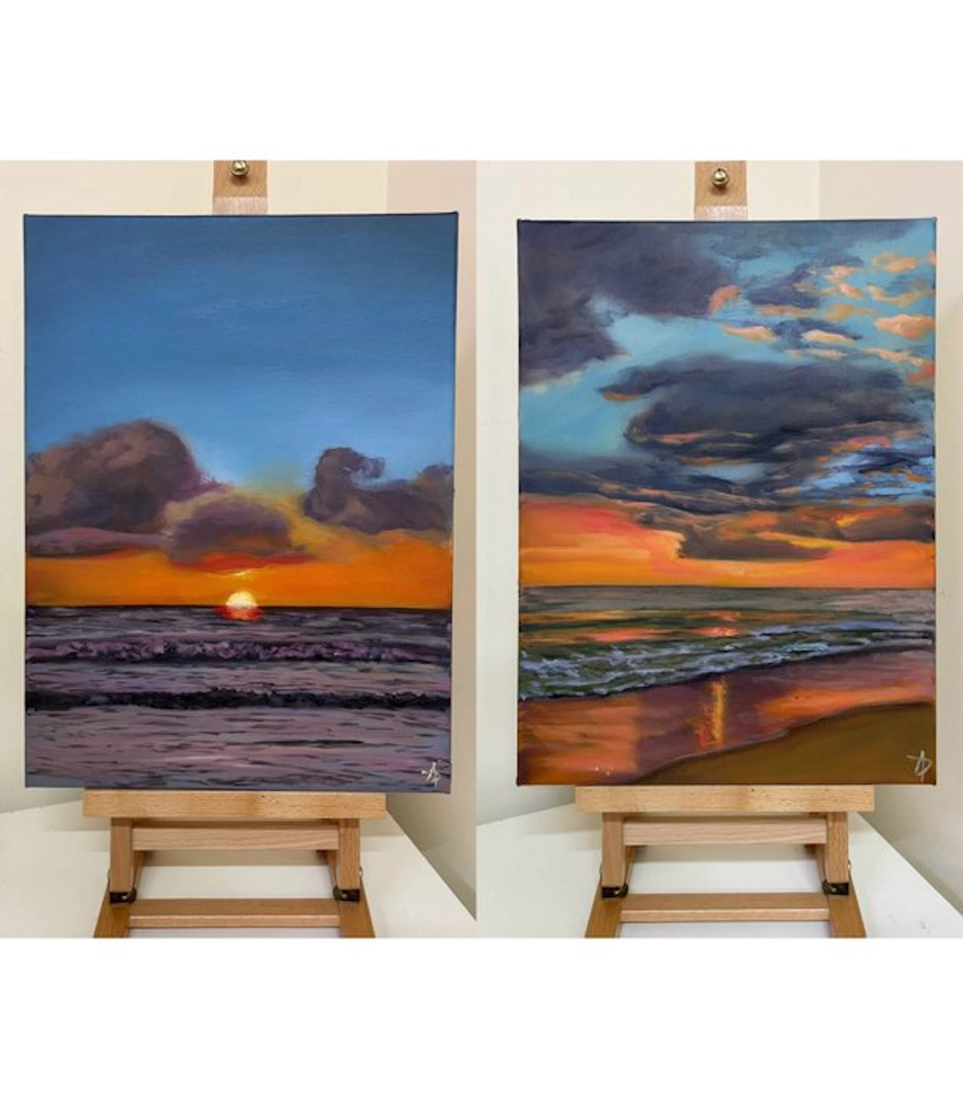 Alena Panchishin - Two paintings “A moment without time”