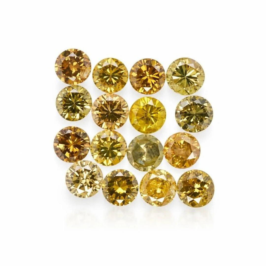 No reserve price - 16 pcs Diamond (Colour-treated) - 1.09...