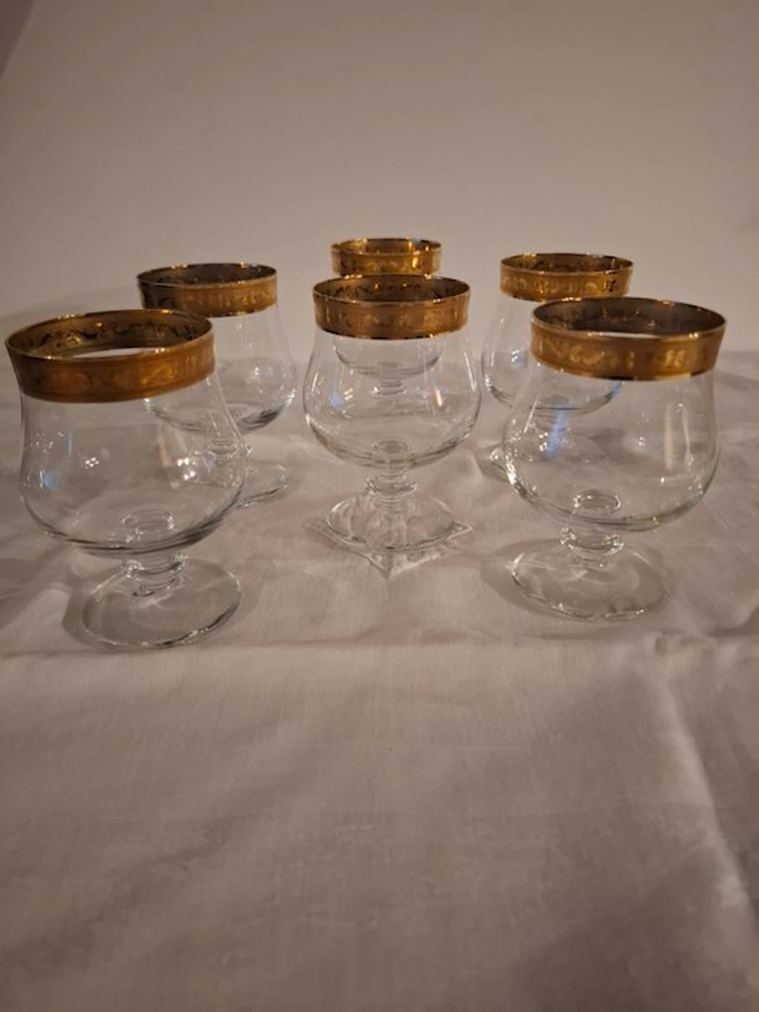 Veba glass AG - Drinking set for 6 (6) - Glass, Gold - Imperial