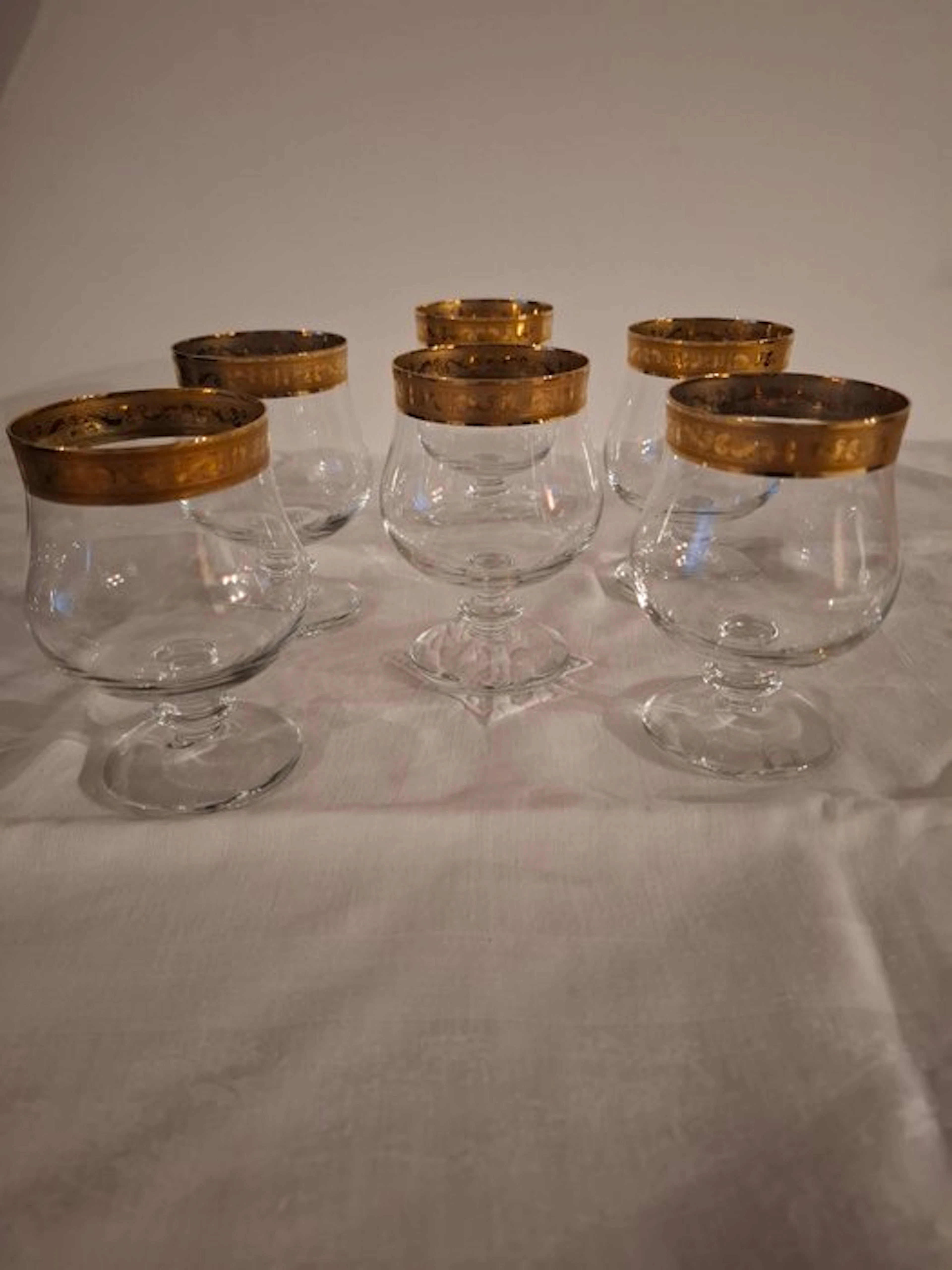 Veba glass AG - Drinking set for 6 (6) - Glass, Gold - Imperial