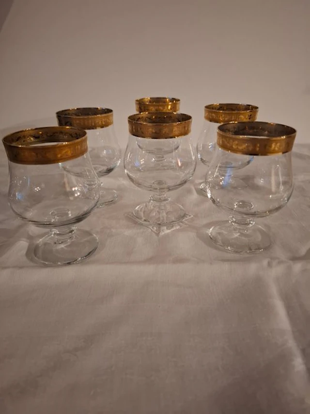 Veba glass AG - Drinking set for 6 (6) - Glass, Gold - Imperial