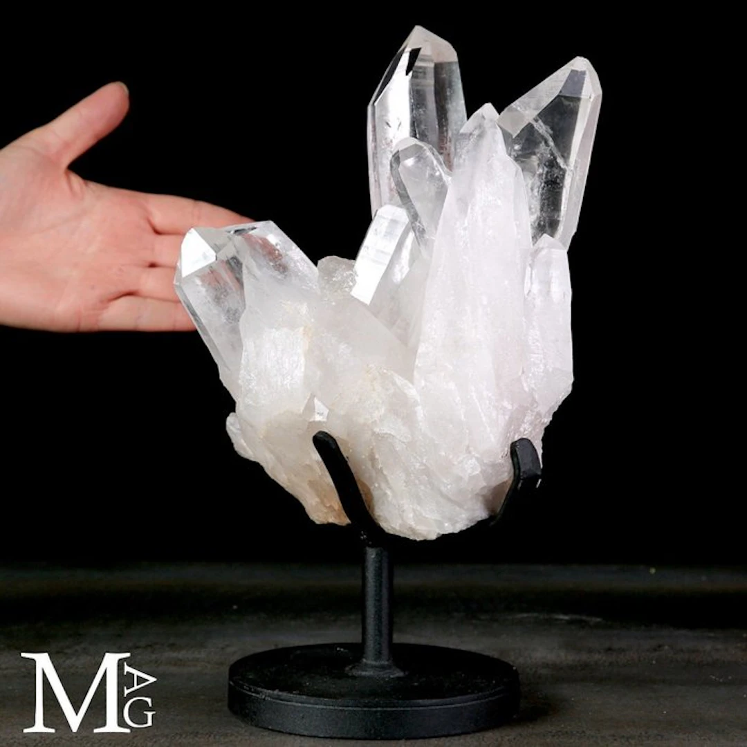Cluster of Crystalline Quartz Points - Lemurian Quartz...