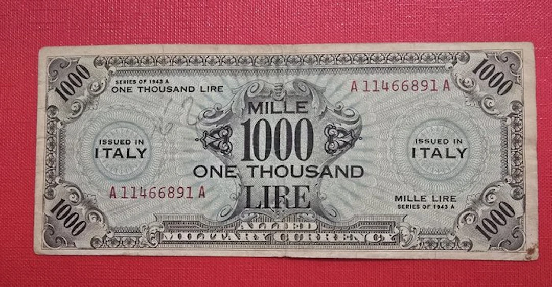 Italy. - 1.000 Lire 1943 - Allied Military Currency...