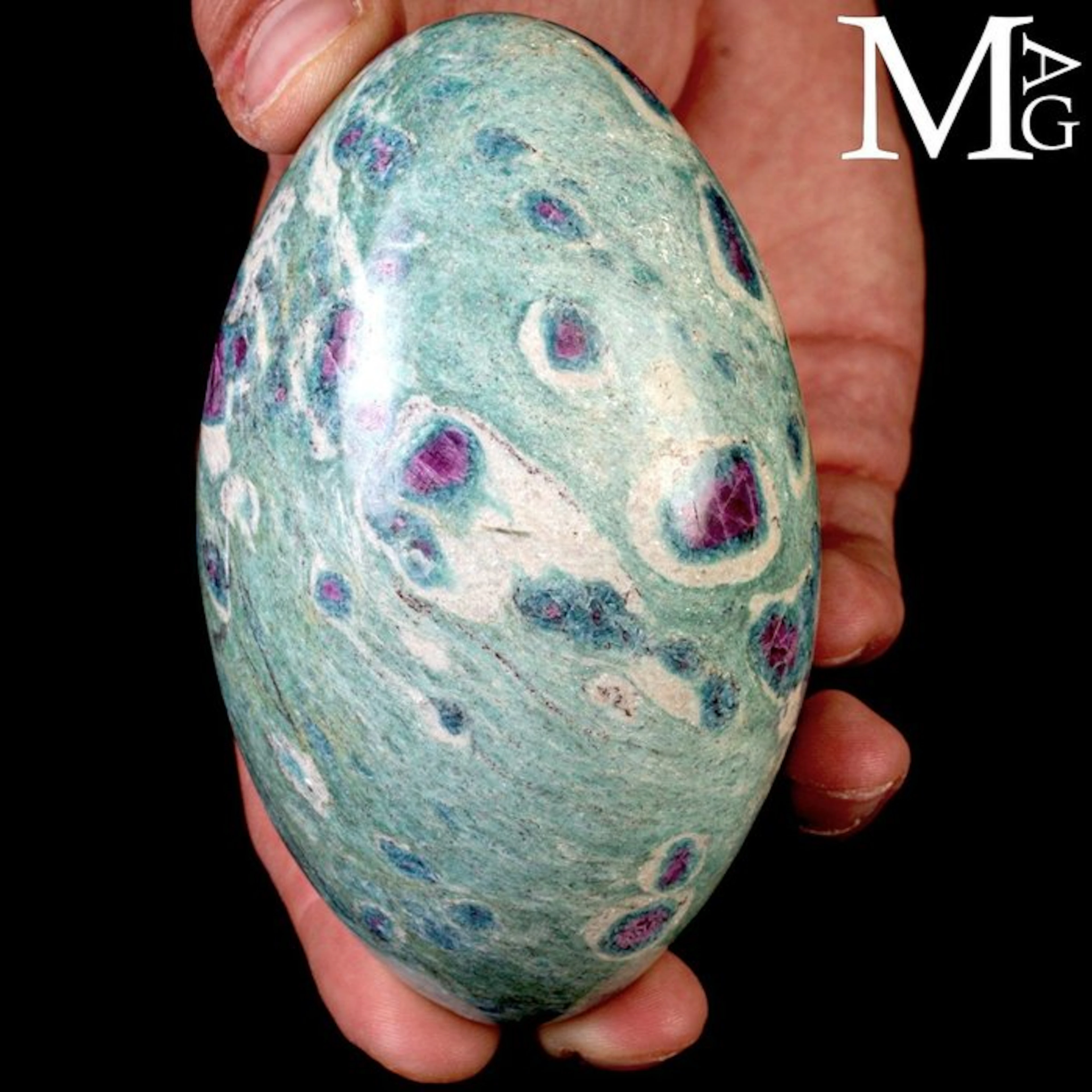 Exquisite Ruby on Fuchsite - Sacred Shiva Lingam...