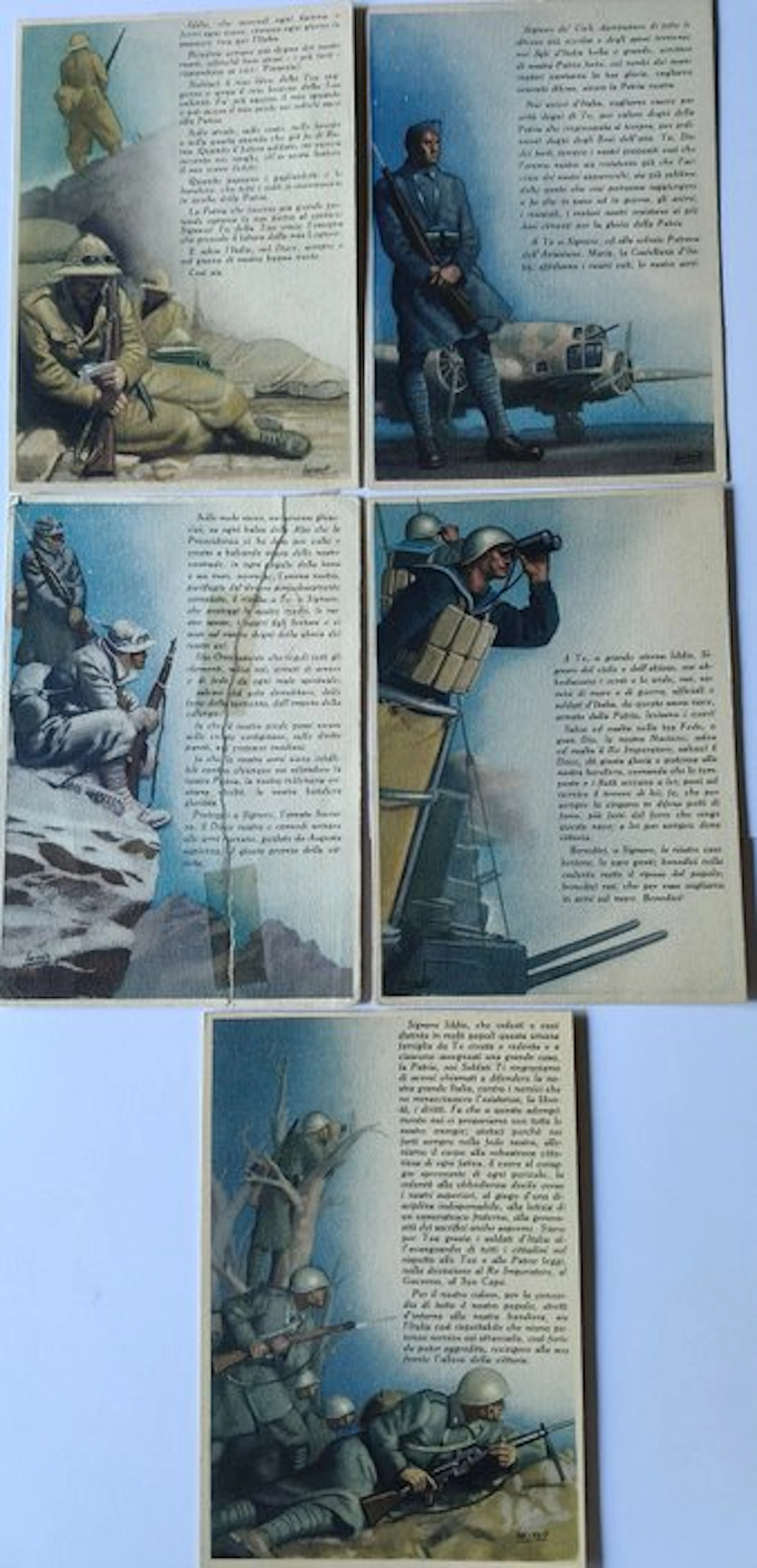 Italy - Rare military series by Boccasile
