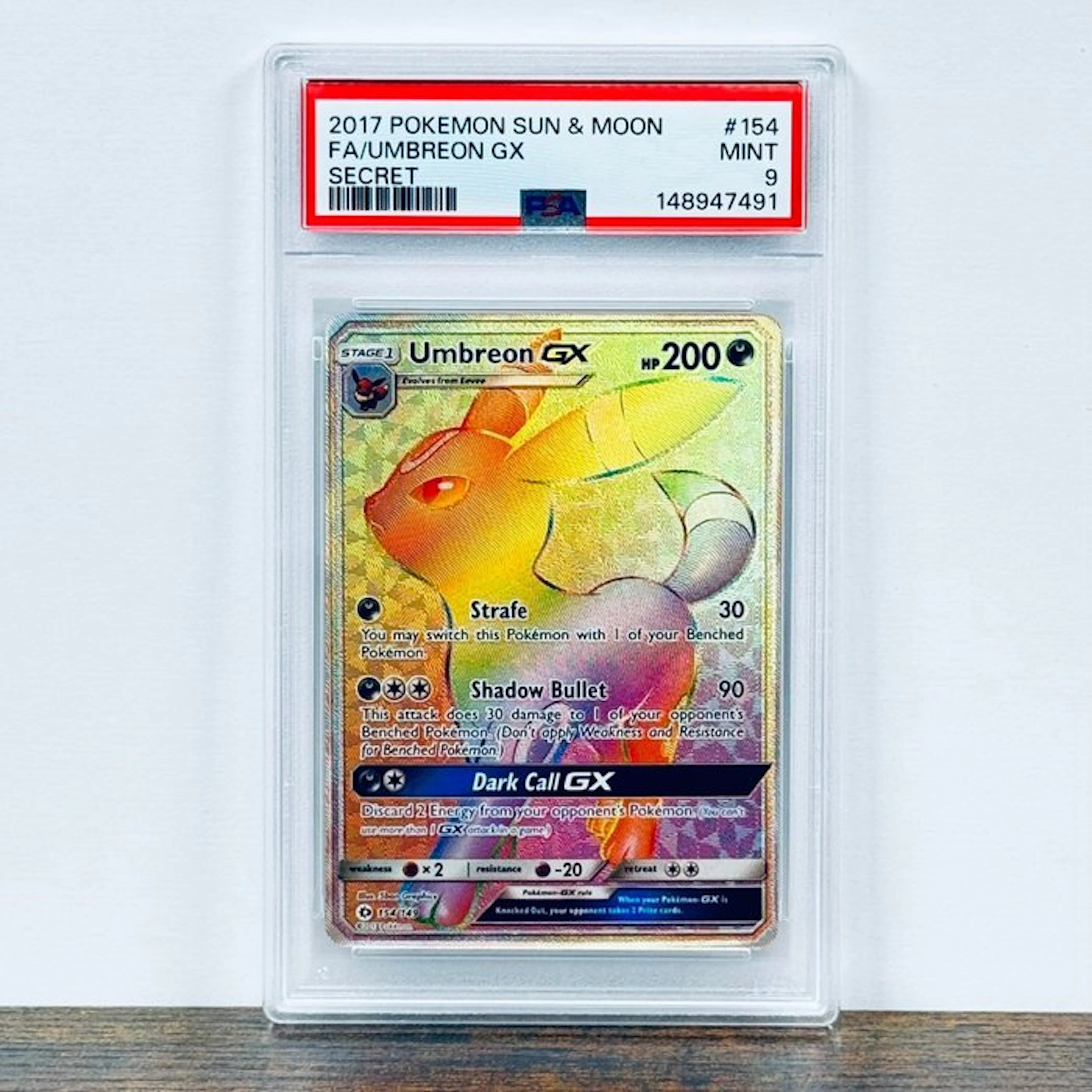 Pokémon Graded card - Umbreon GX 154 – Pokémon - PSA 9