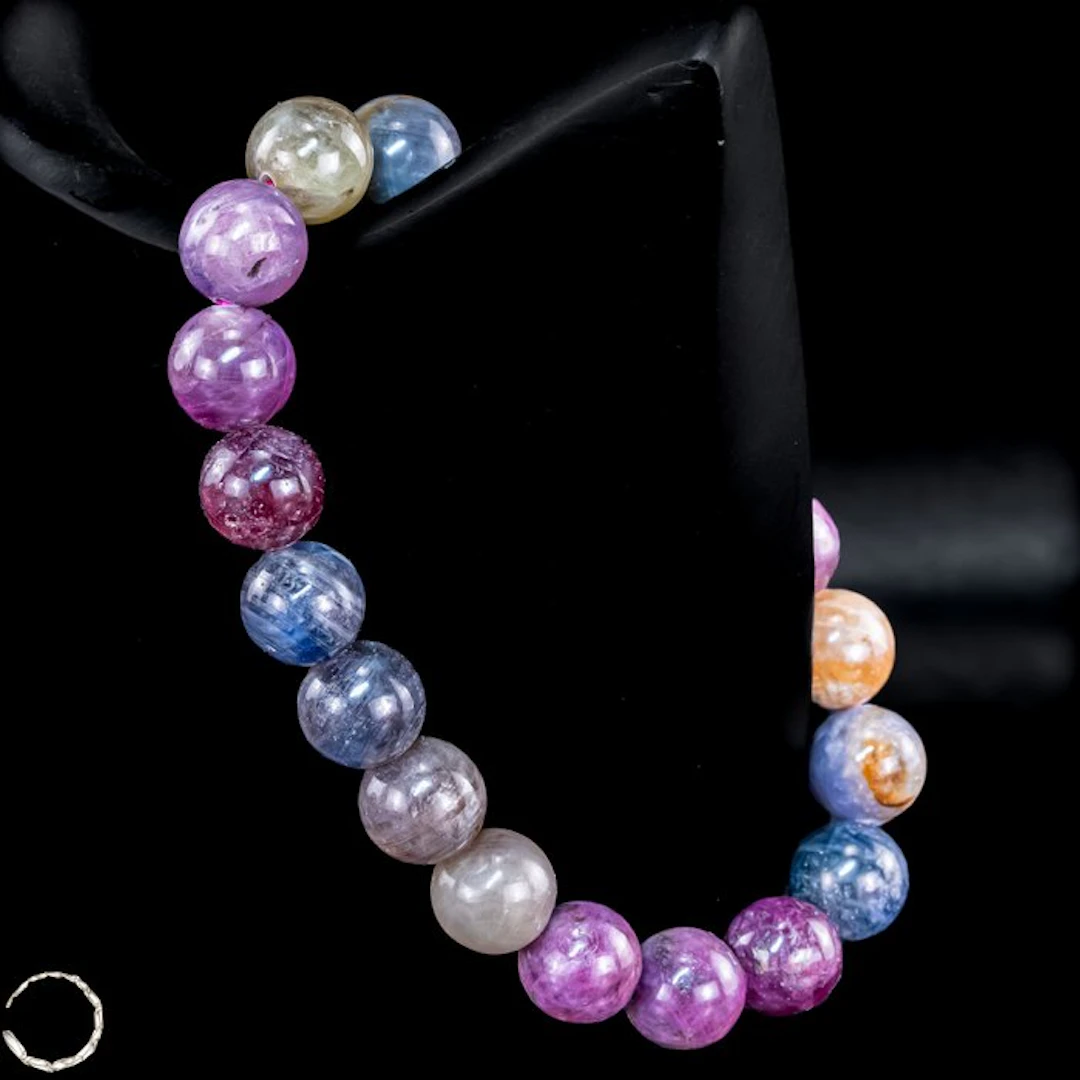 Magical Ruby-Sapphire Bracelet – A Kaleidoscope of Gemstone Energy 180 ct- 36 g