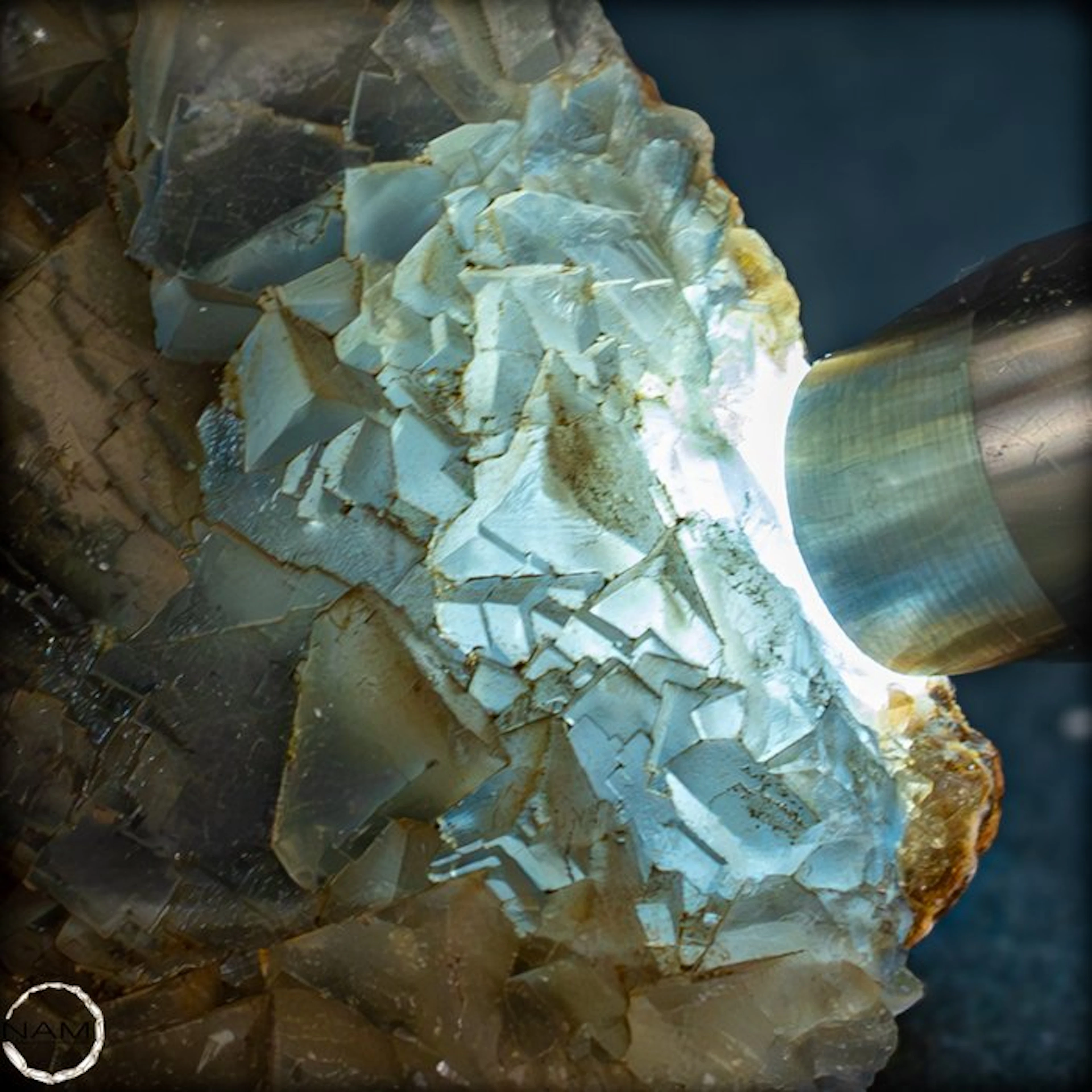 Natural blue fluorite crystal specimen from China – rare...
