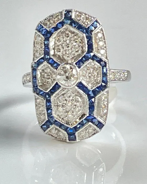 Ring - 18 kt. White gold Diamond (Natural)