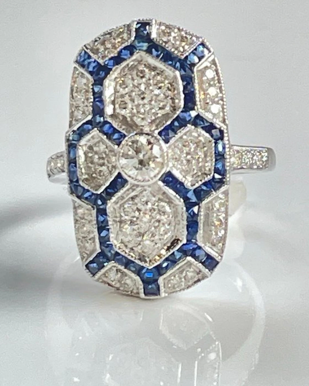 Ring - 18 kt. White gold Diamond (Natural)
