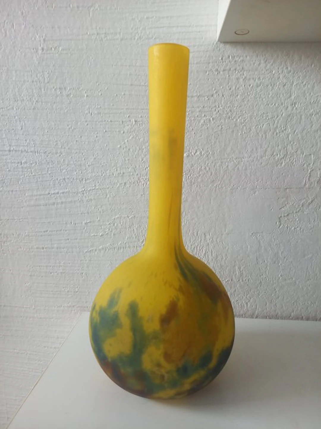 André Delatte - Vase - Mormorean - Pâte de verre...