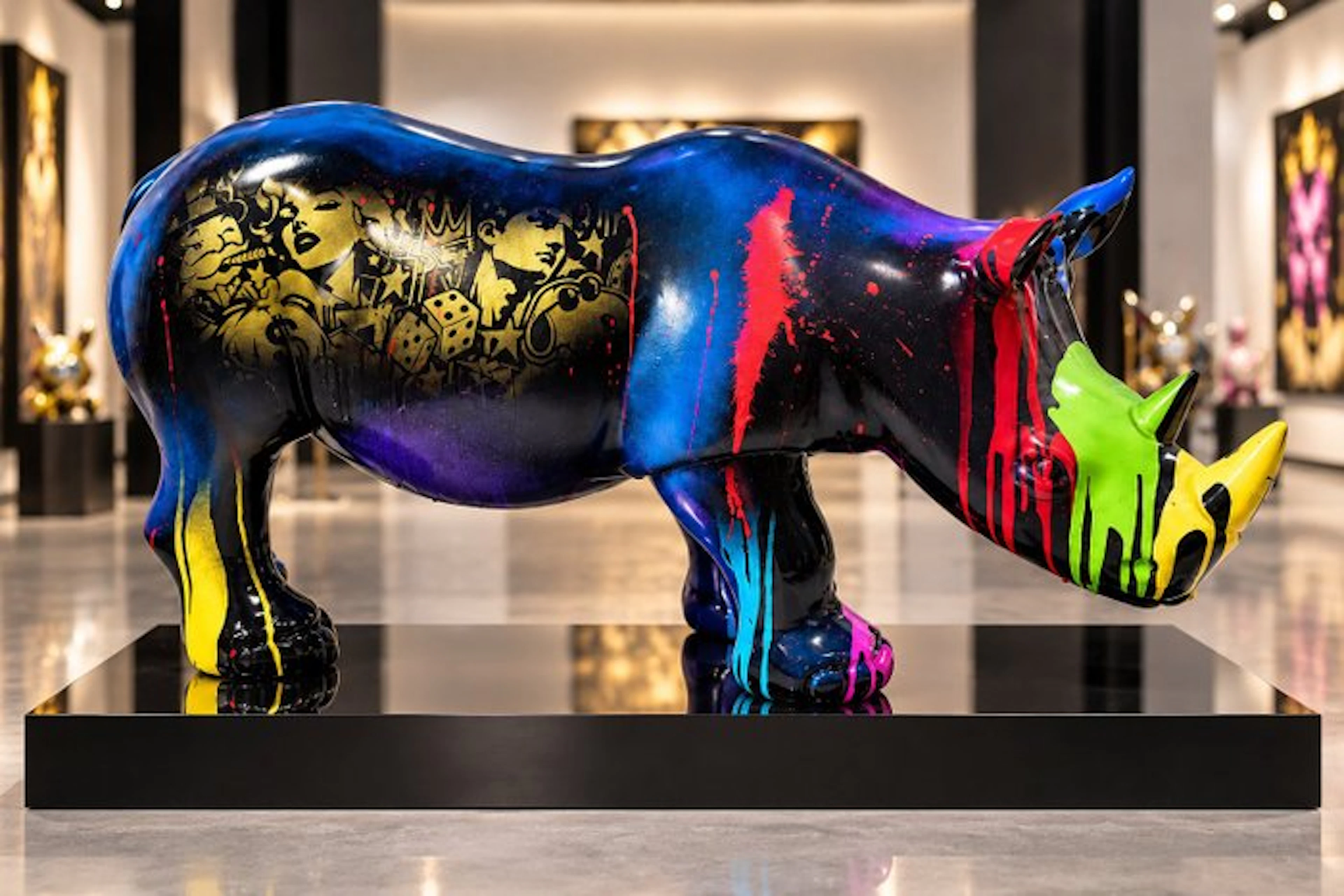 Daluxe Art - 1999 • XXL Pop Art Rhino – 70 cm