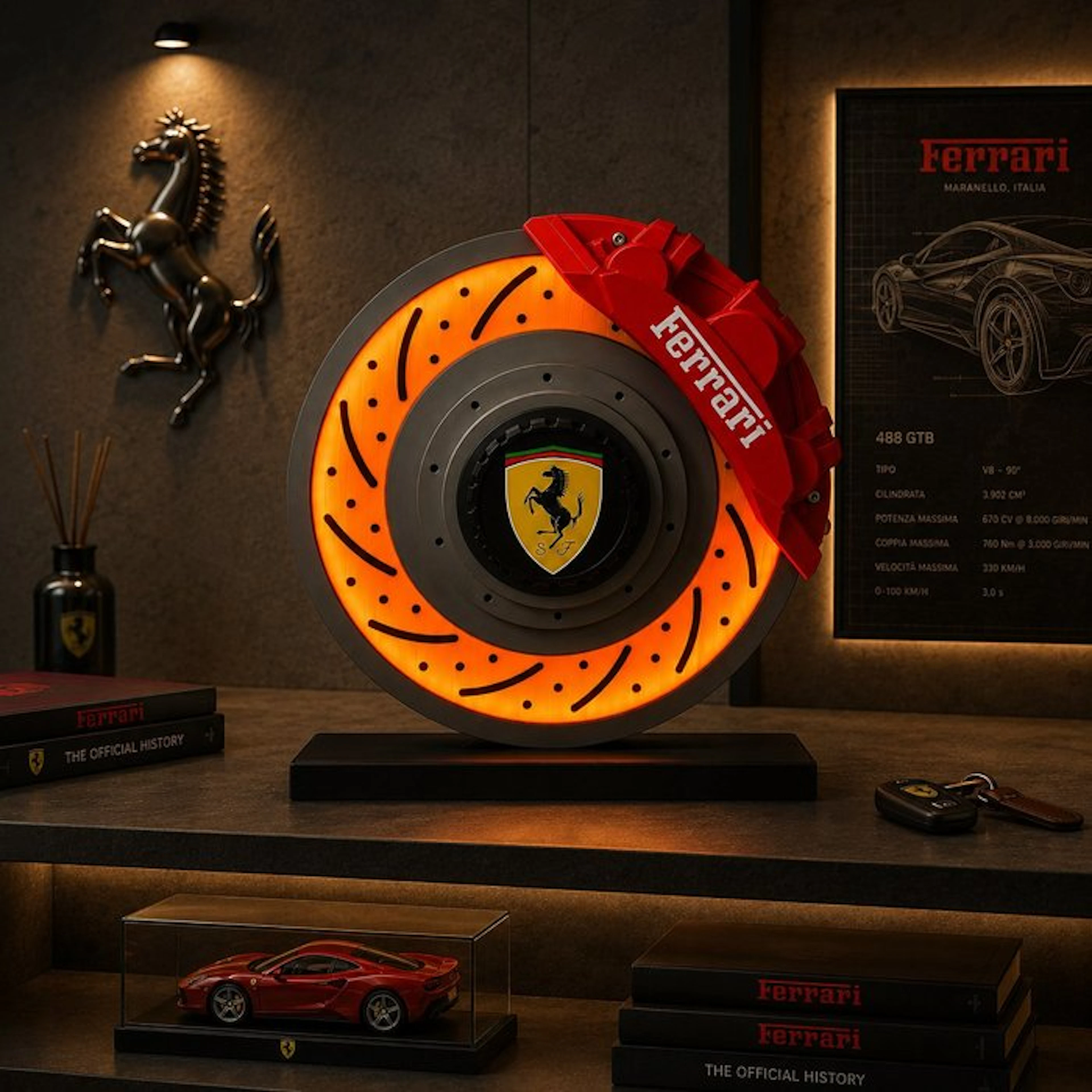 Ferrari Competition Brake Disc LED Lamp