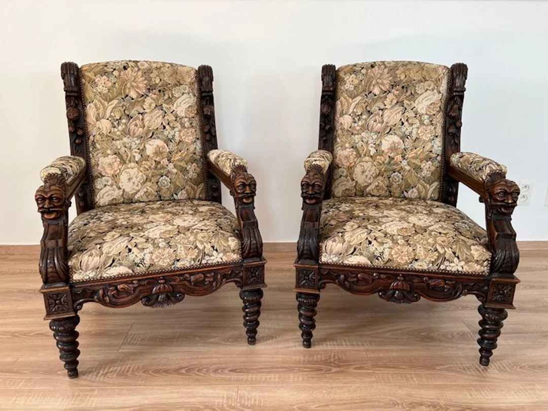 Bench (4) - Oak - Antique oak salon