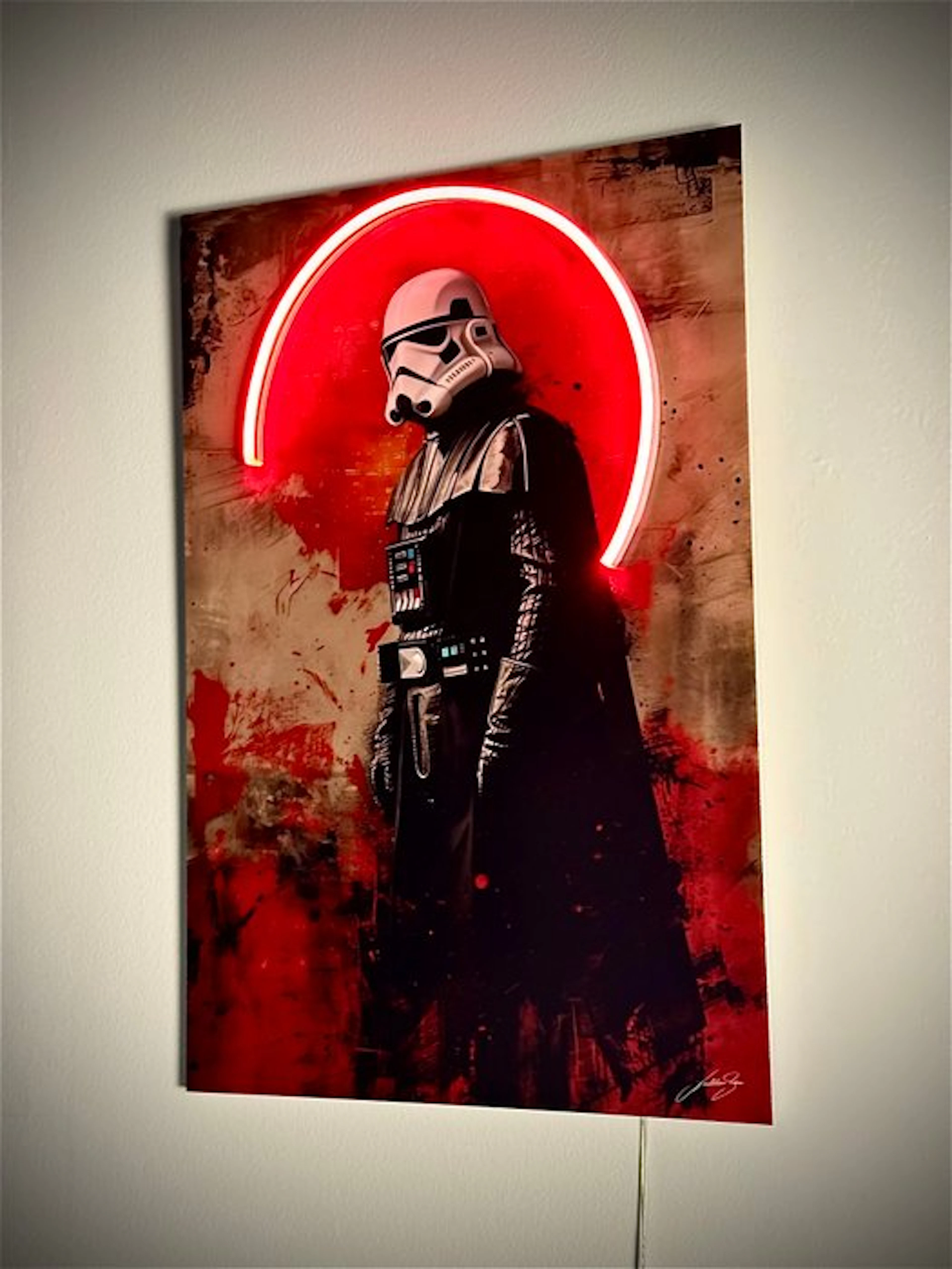 LEDMansion - Vader in White V.1. | Led Wall Artwork