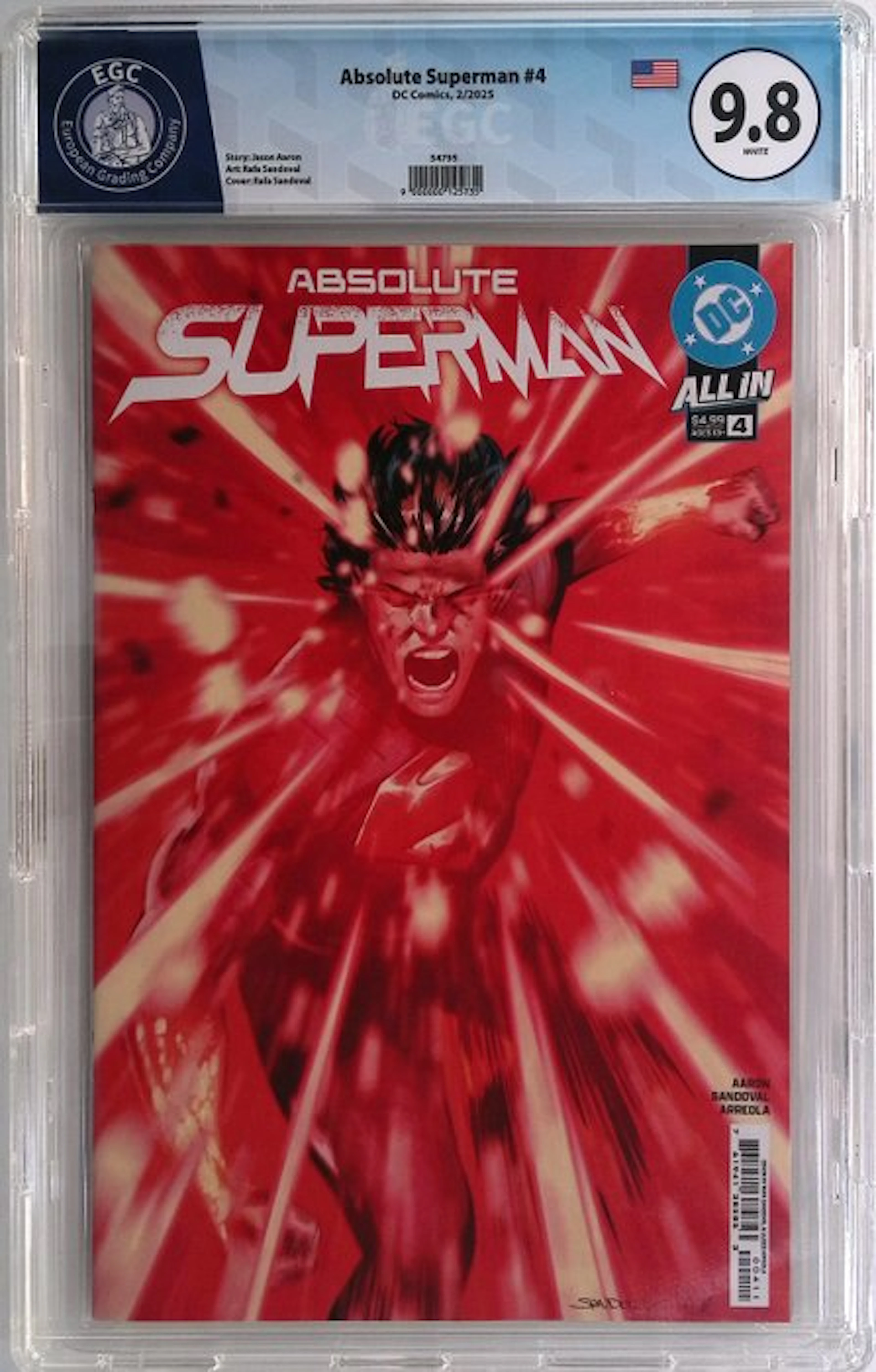 Absolute Superman #4 - EGC 9.8 - 1 Graded comic - First edition - 2025