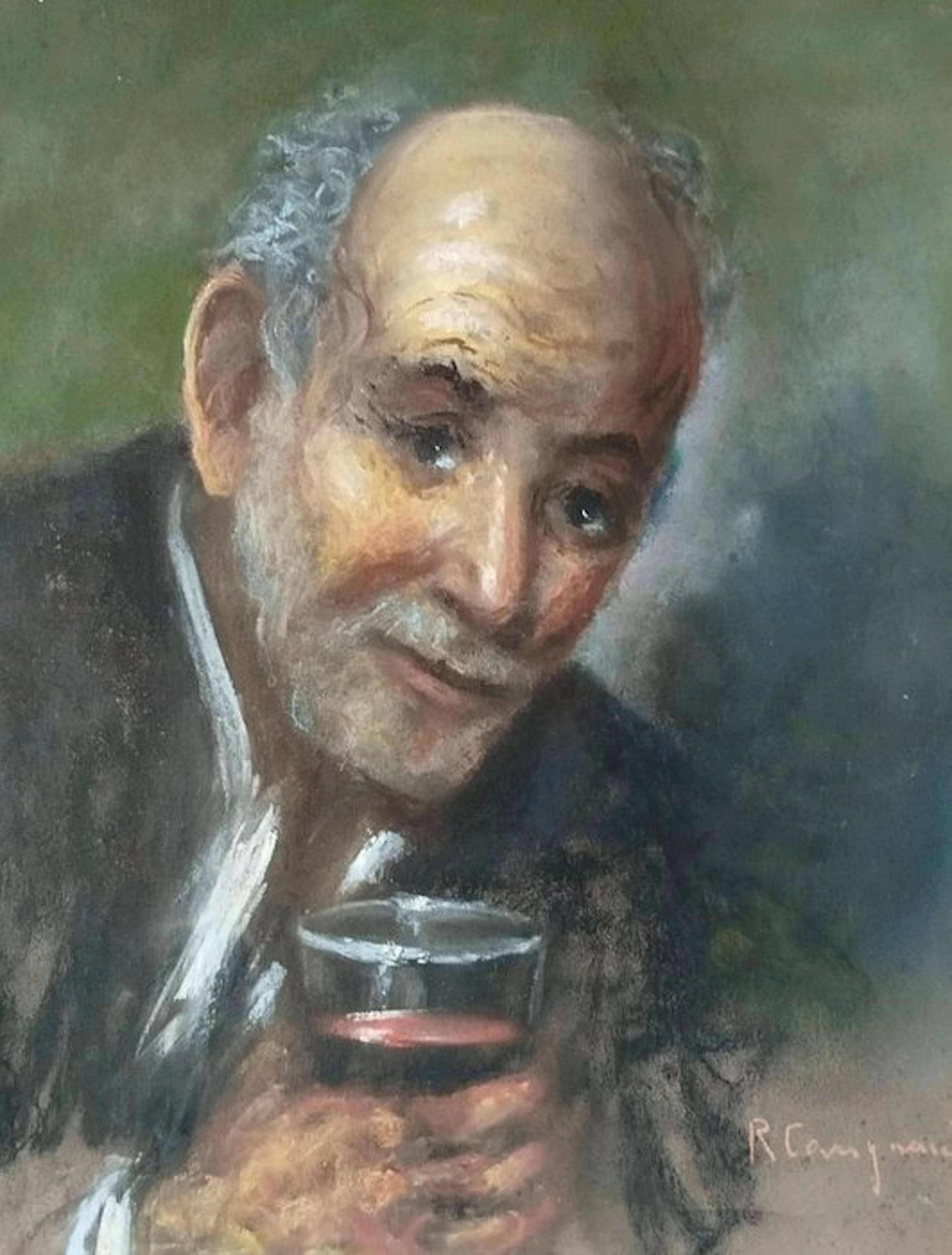 Roberto Carignani (1894-1975) - Il bevitore di vino