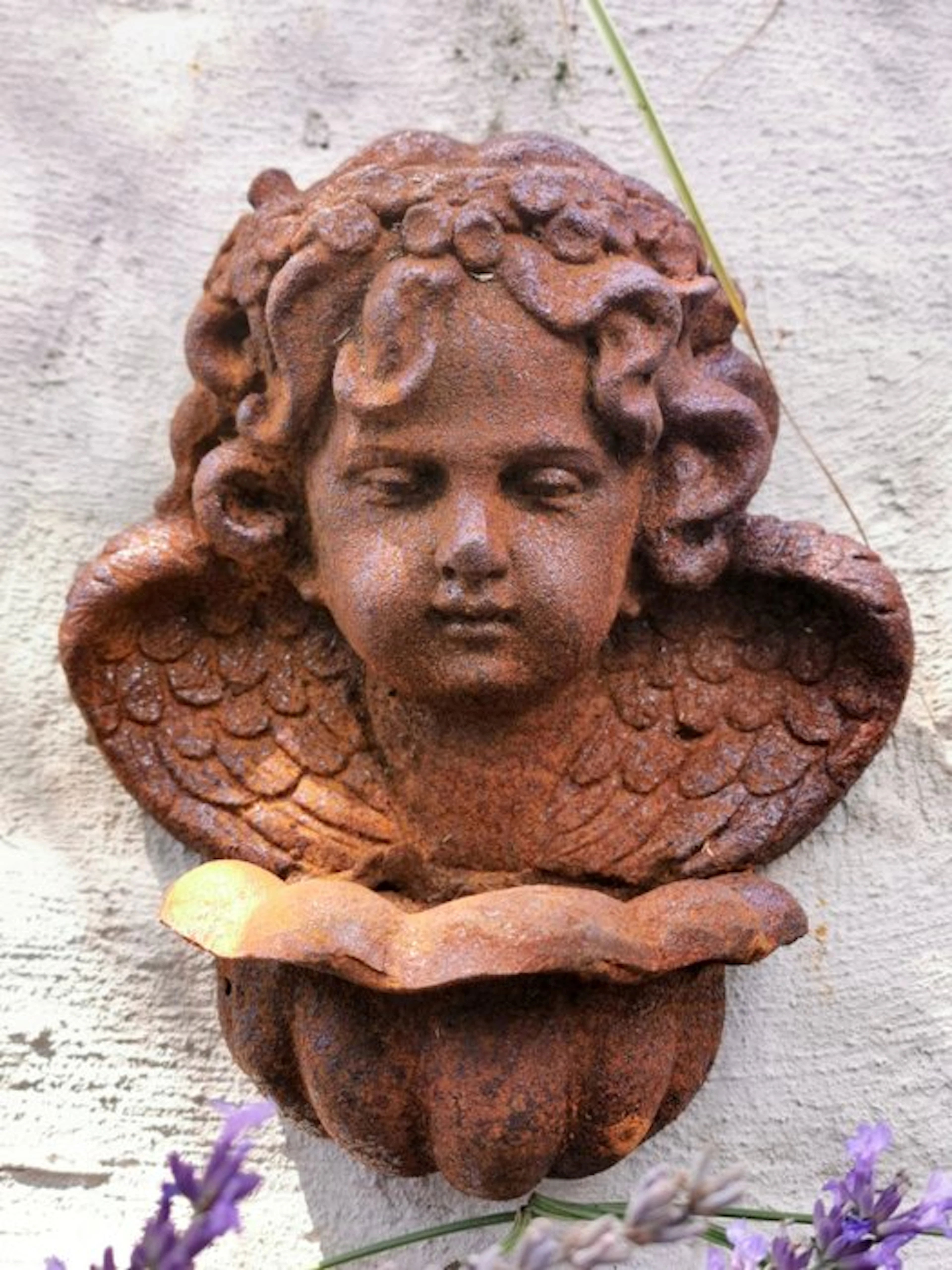 Statuette, Cherubijn - 23 cm - Iron