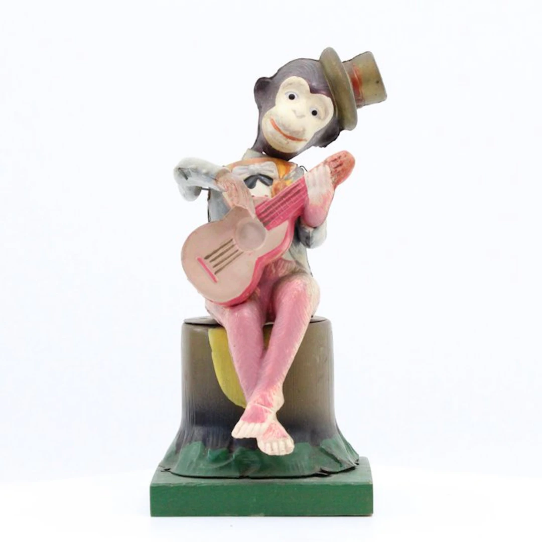 Alps, Occupied Japan, - Tin toy - Sambo, windup & music box - 1940-1950 - Japan