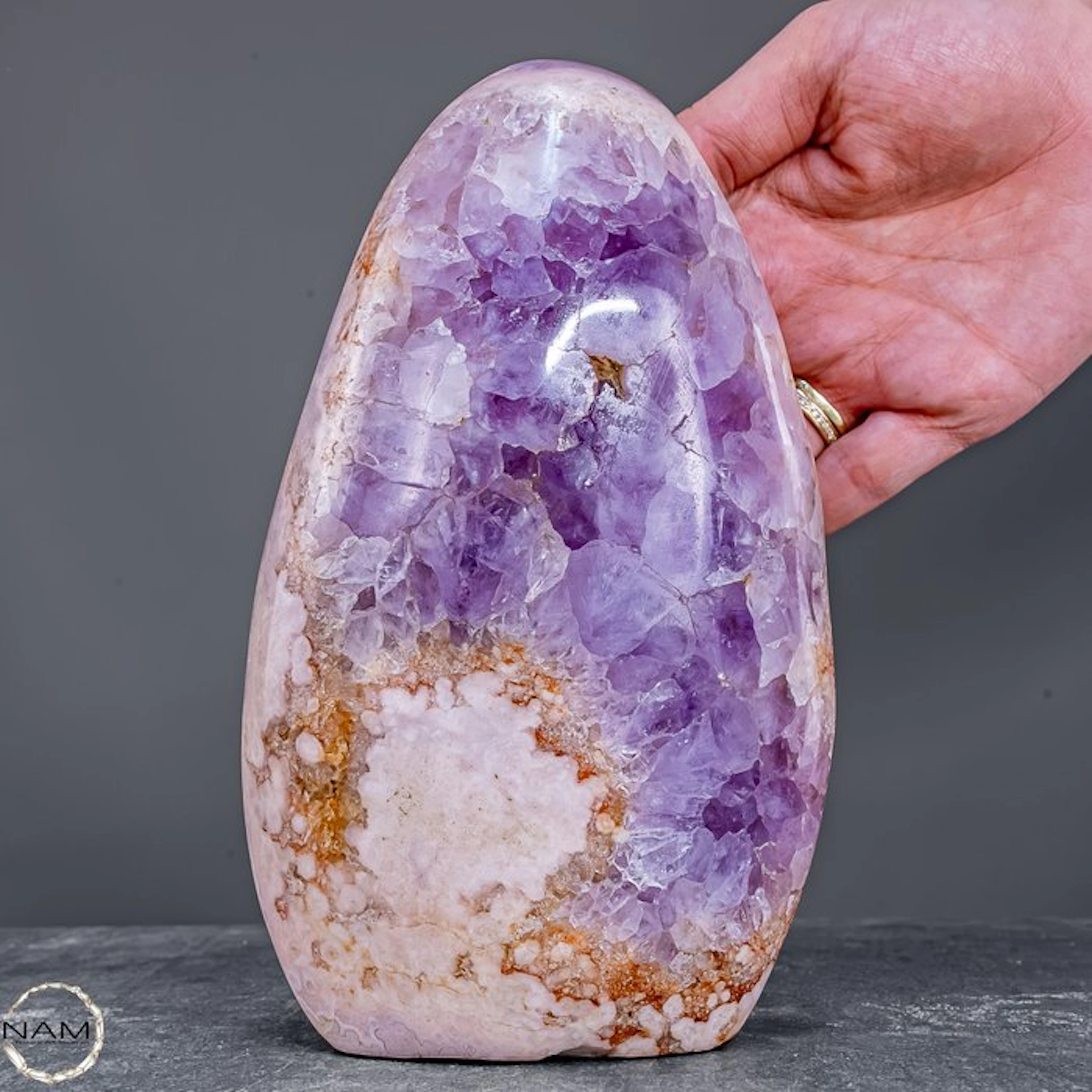 Amethyst & Pink Amethyst Freeform – elegant one-of-a-kind with delicate rosé