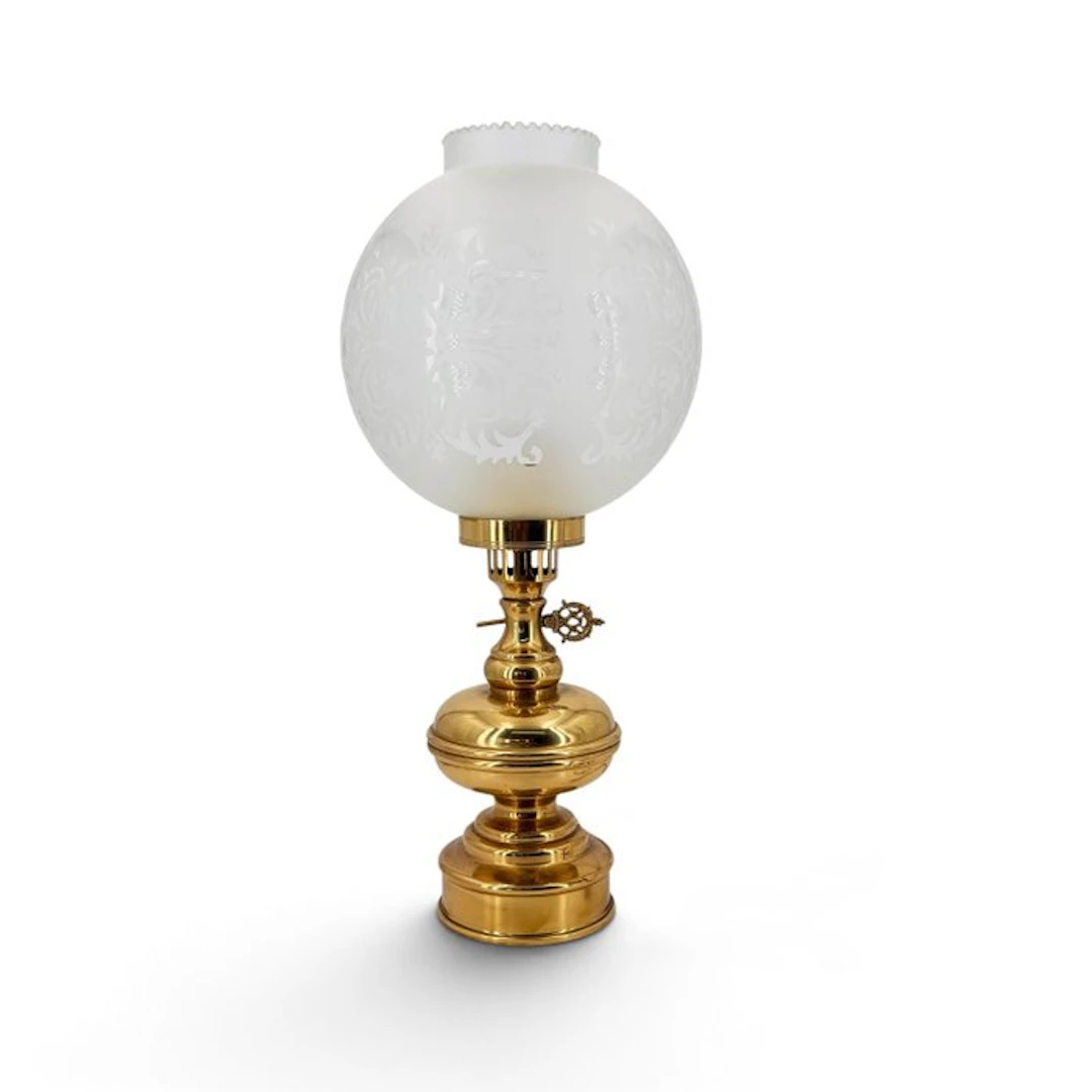 Table lamp - Brass, Crystal - Art Deco