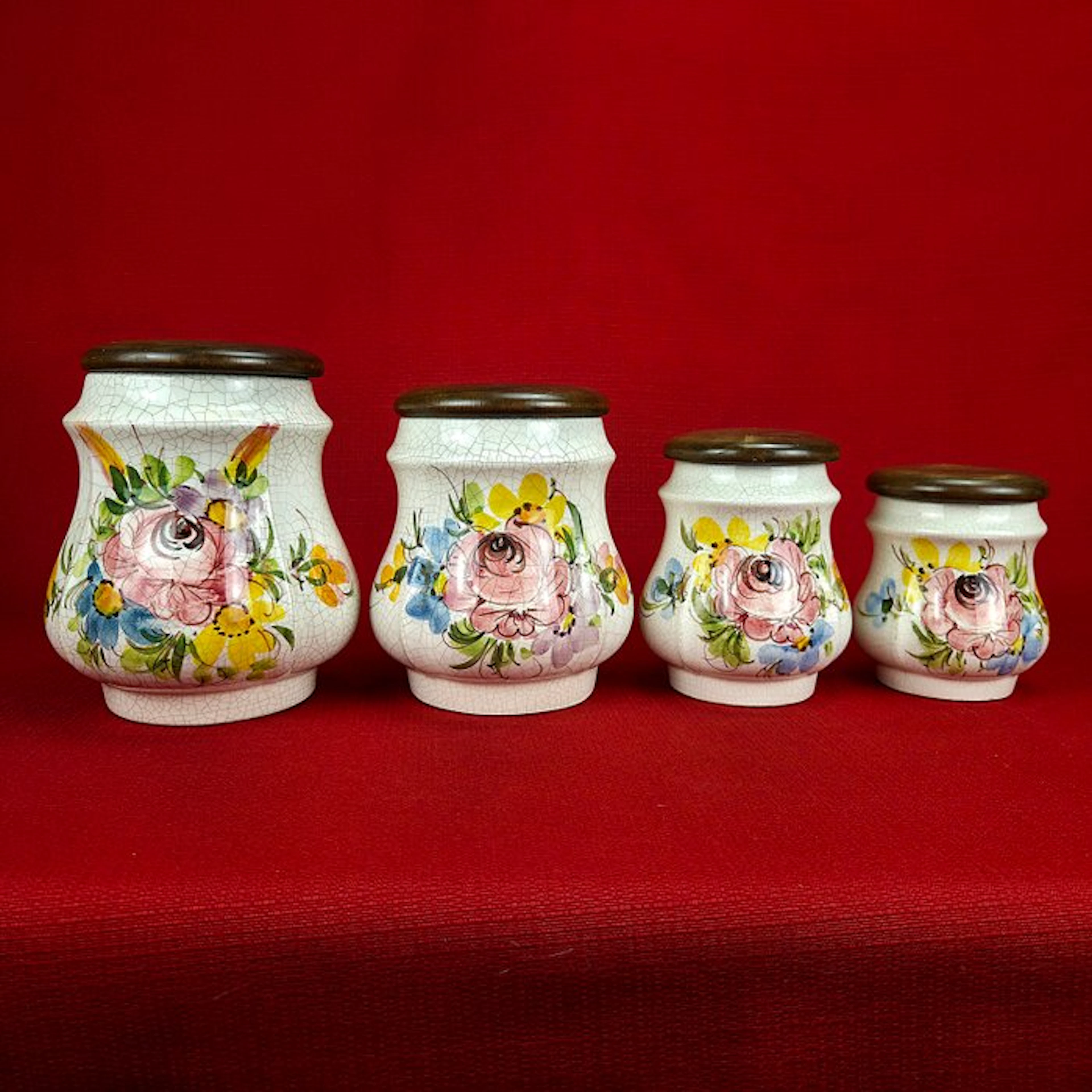 Vecchia Bassano - Jar (4) - Ceramic - 4 Bassano kitchen pots