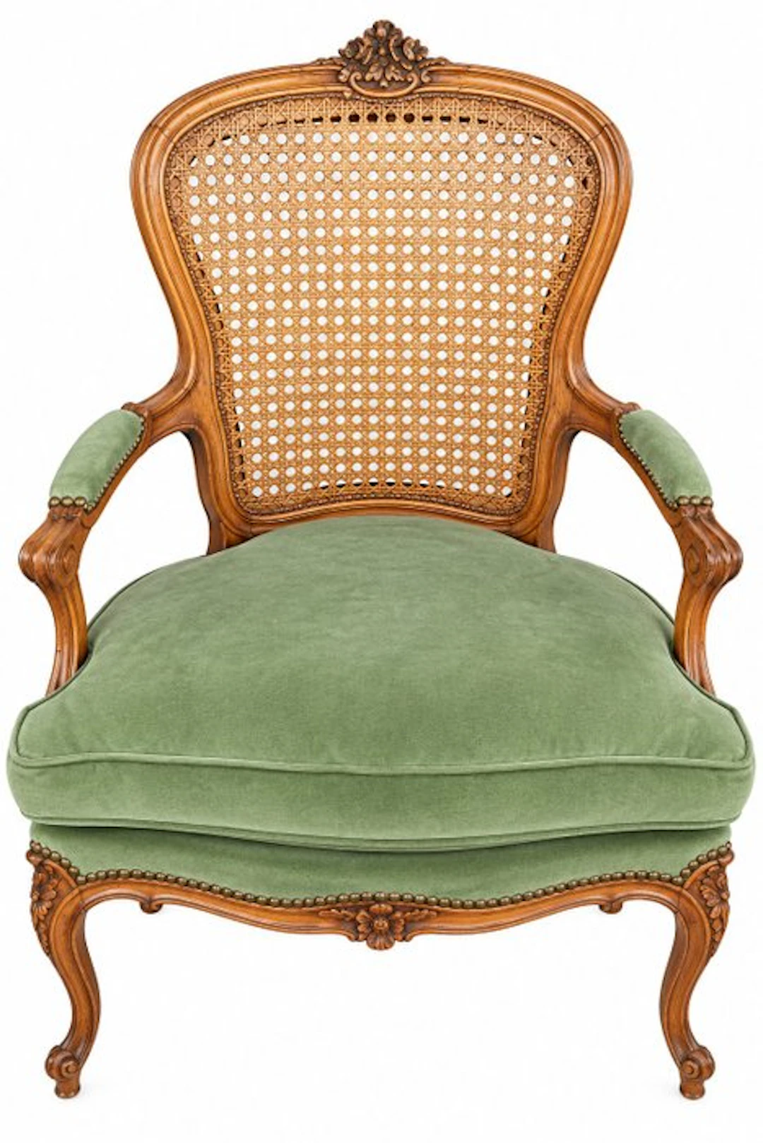 Armchair - Wood, Velvet