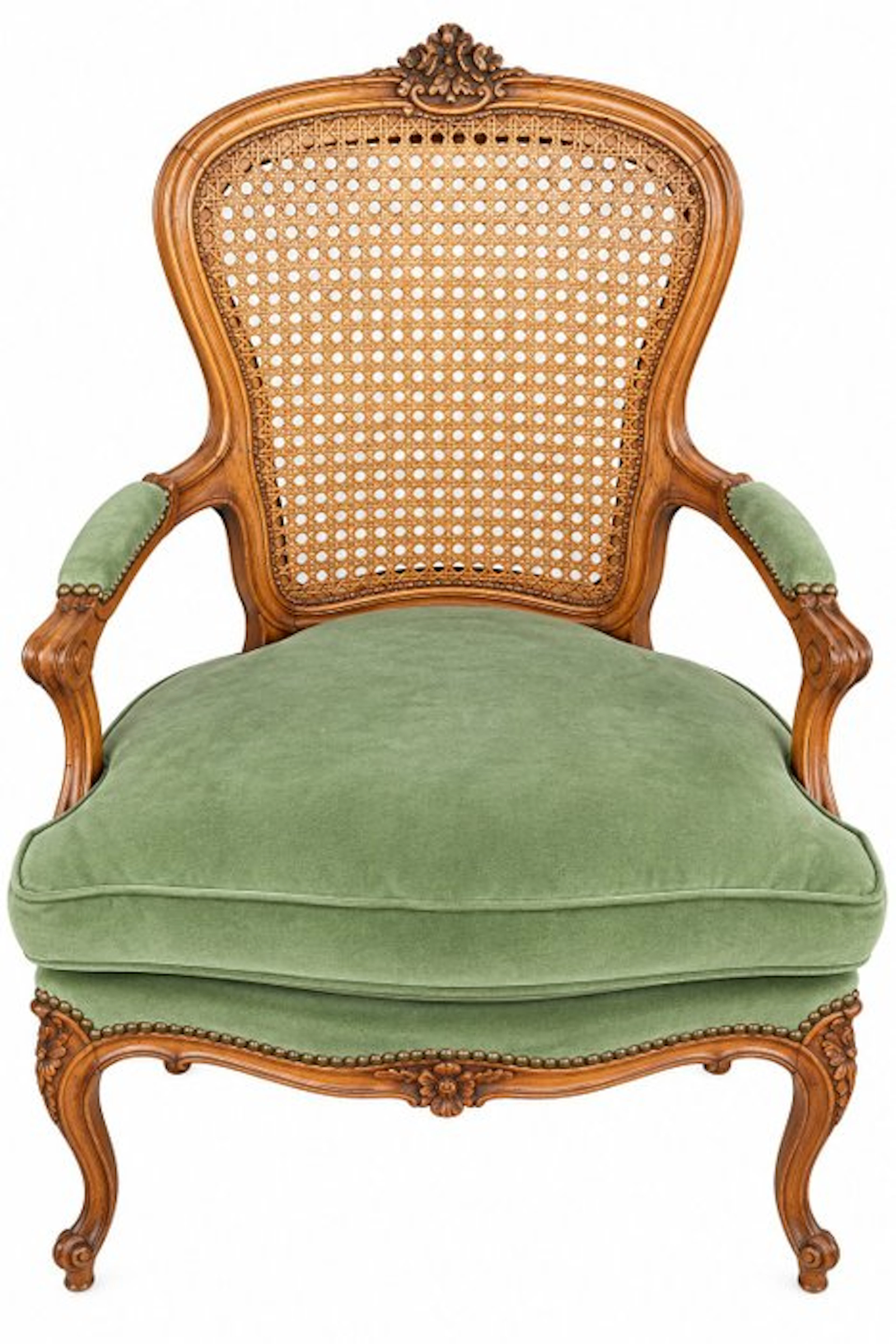 Armchair - Wood, Velvet