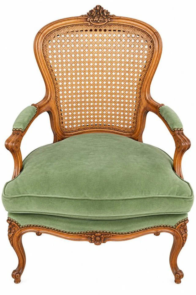 Armchair - Wood, Velvet