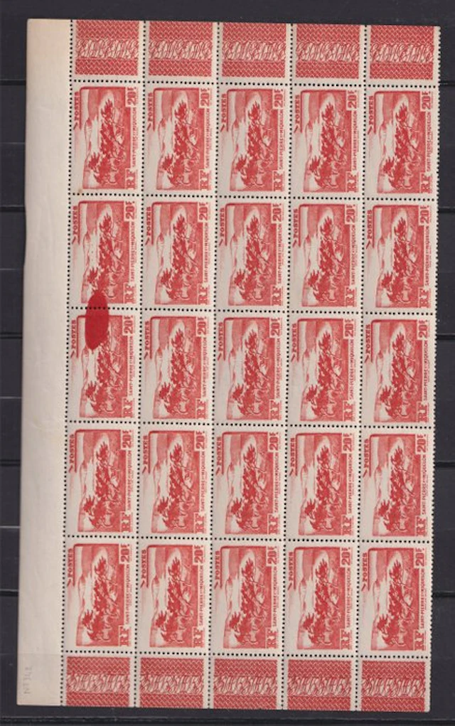Saint Pierre and Miquelon 1947 - Signature Variety Calves - Yvert n°342