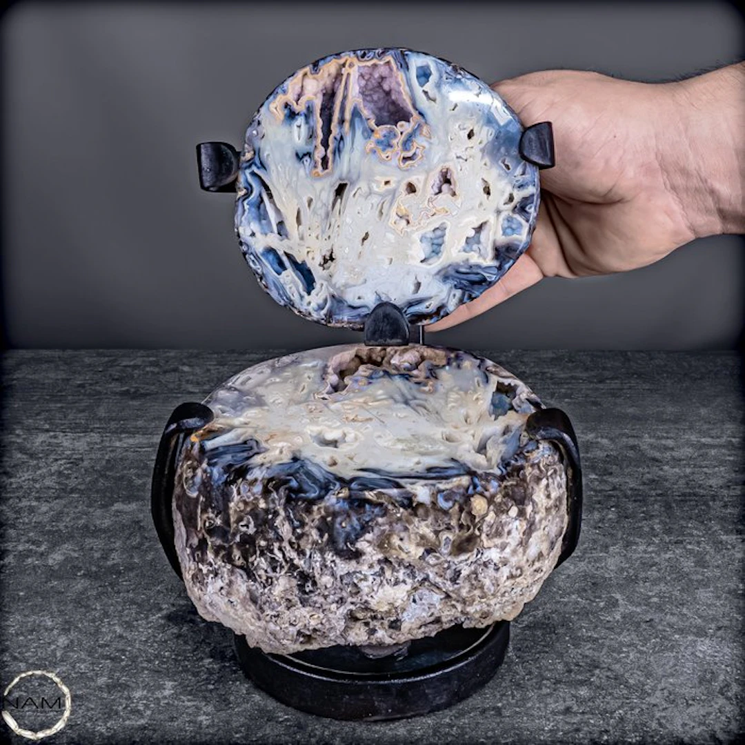 Agate-druzy jewelry box – A hidden crystal realm for...