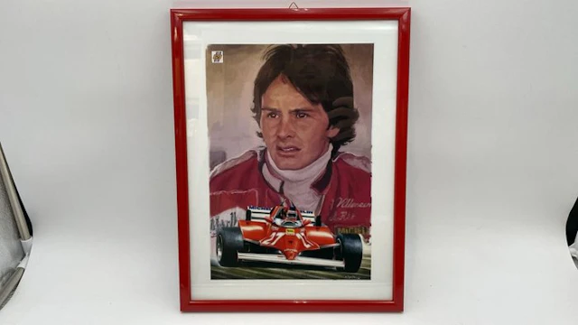 Artwork - Ferrari - NQM564 Quadro Gilles Villeneuve Ferrari 312 T4