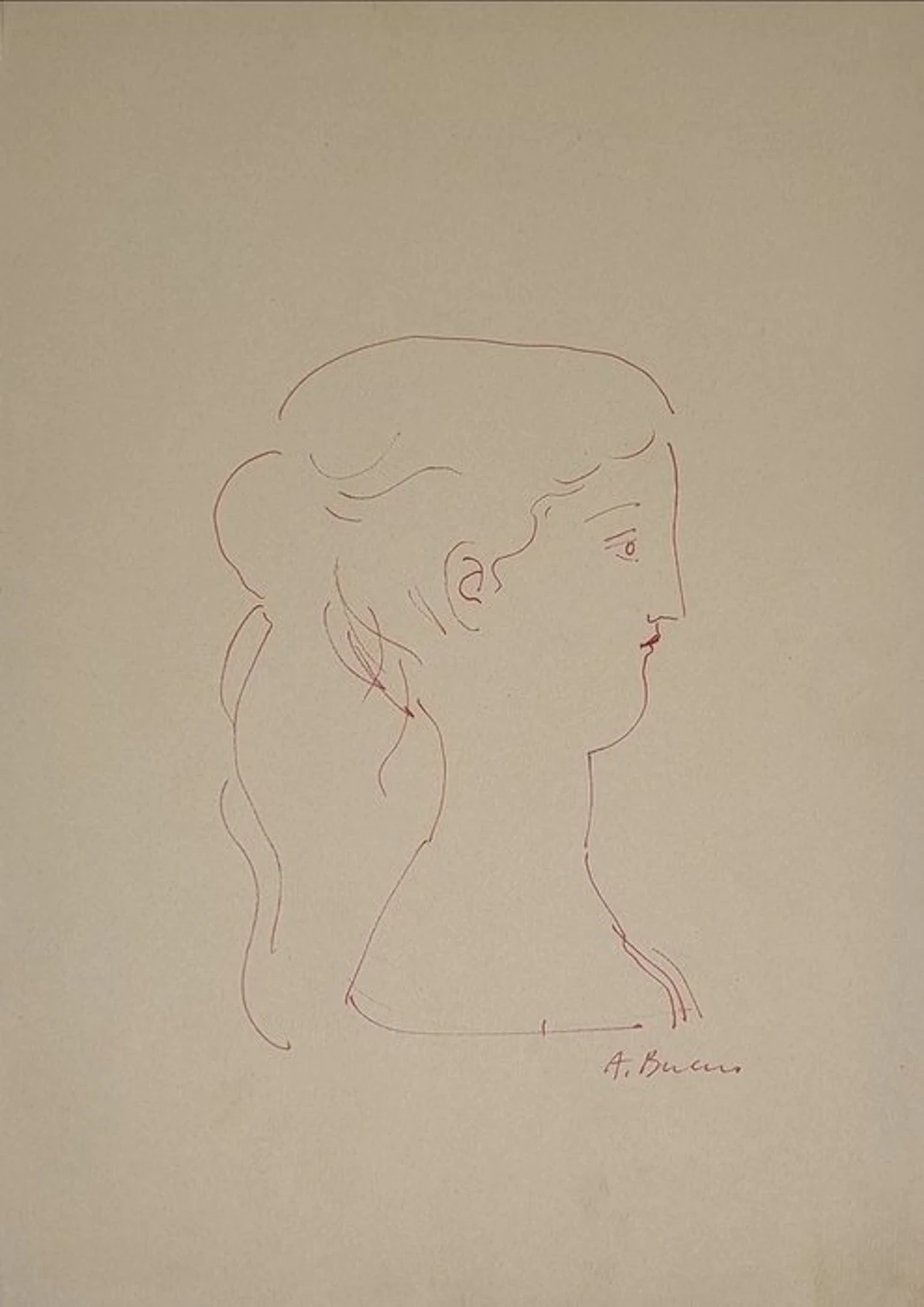 Antonio Bueno (1918-1984) - Profilo di donna