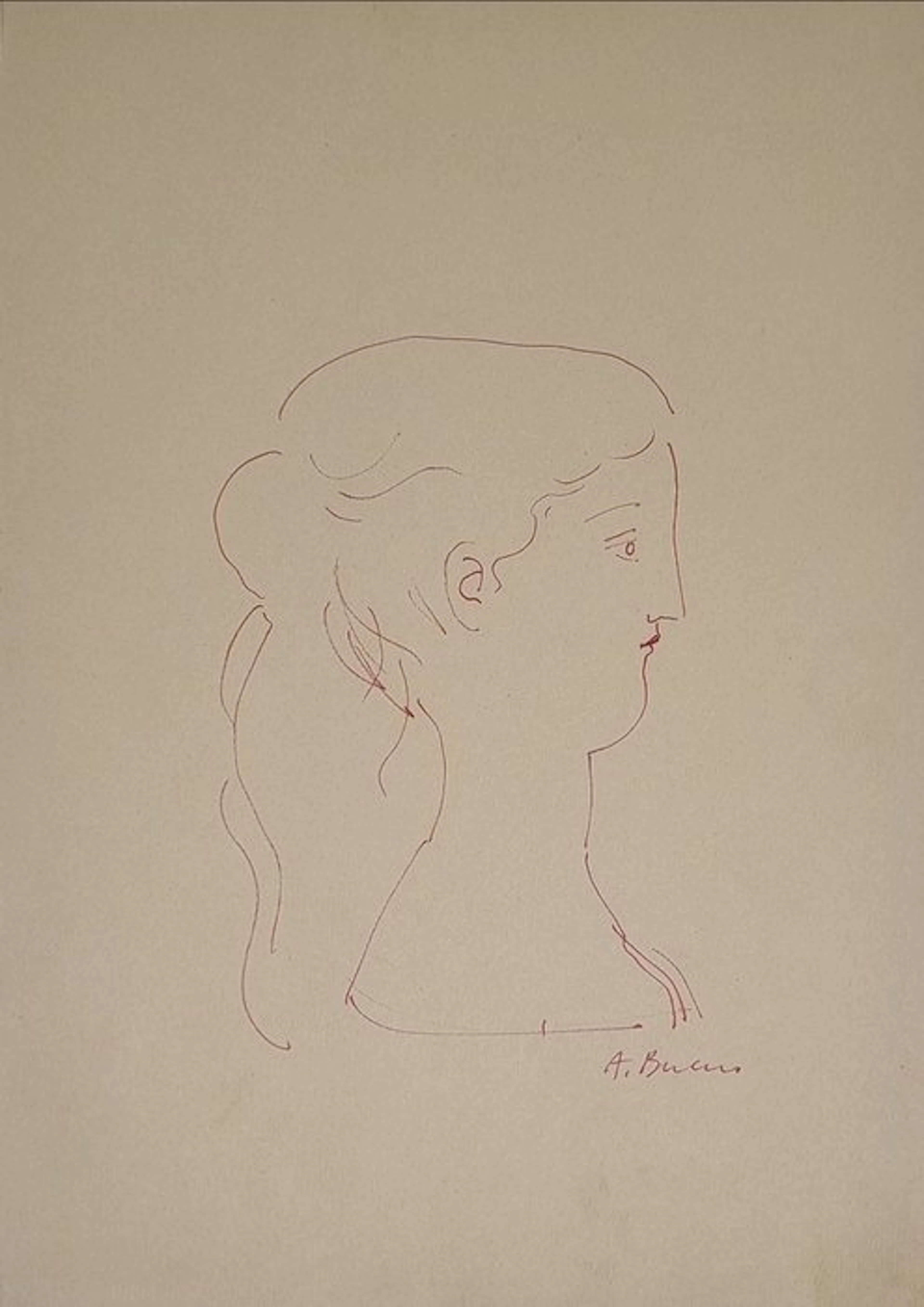 Antonio Bueno (1918-1984) - Profilo di donna