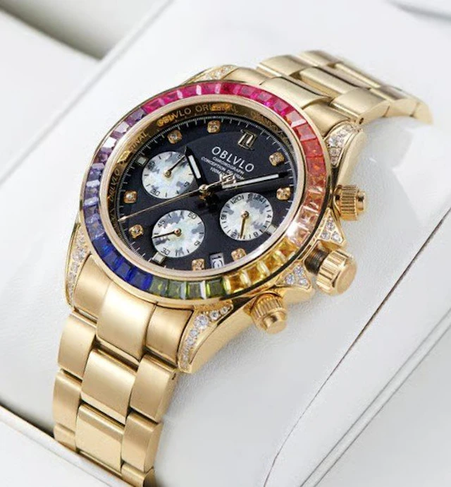 Oblvlo - Mechanical Quartz - Chronograph - Sapphire...