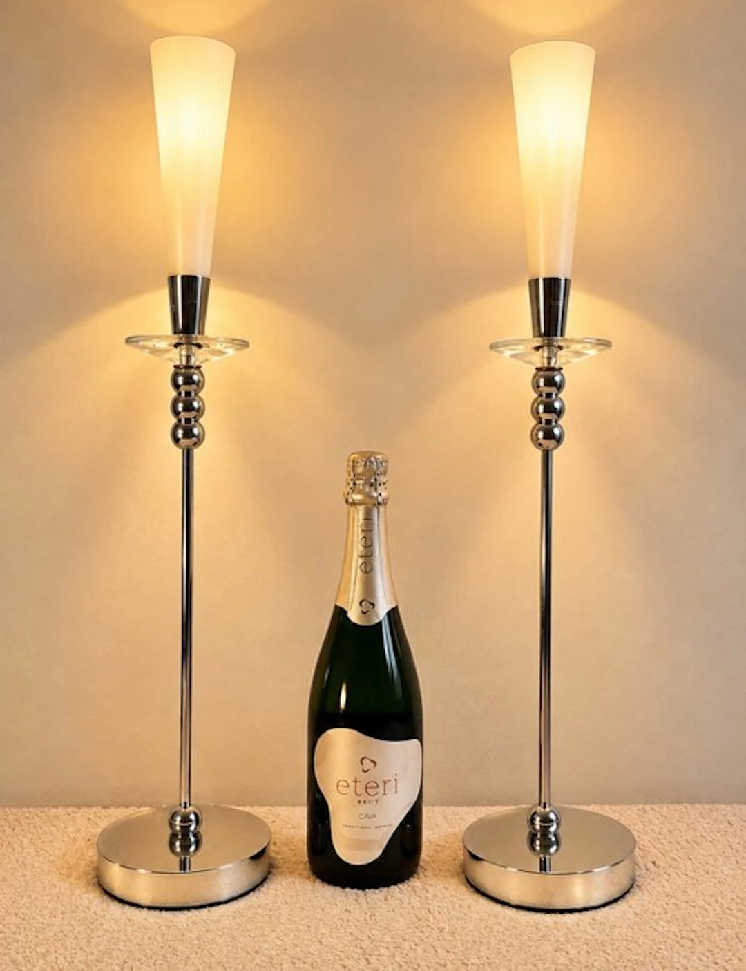 Highlight B.V. - Table lamp (2) - Diner Set - Chrome, Glass, Steel - Set