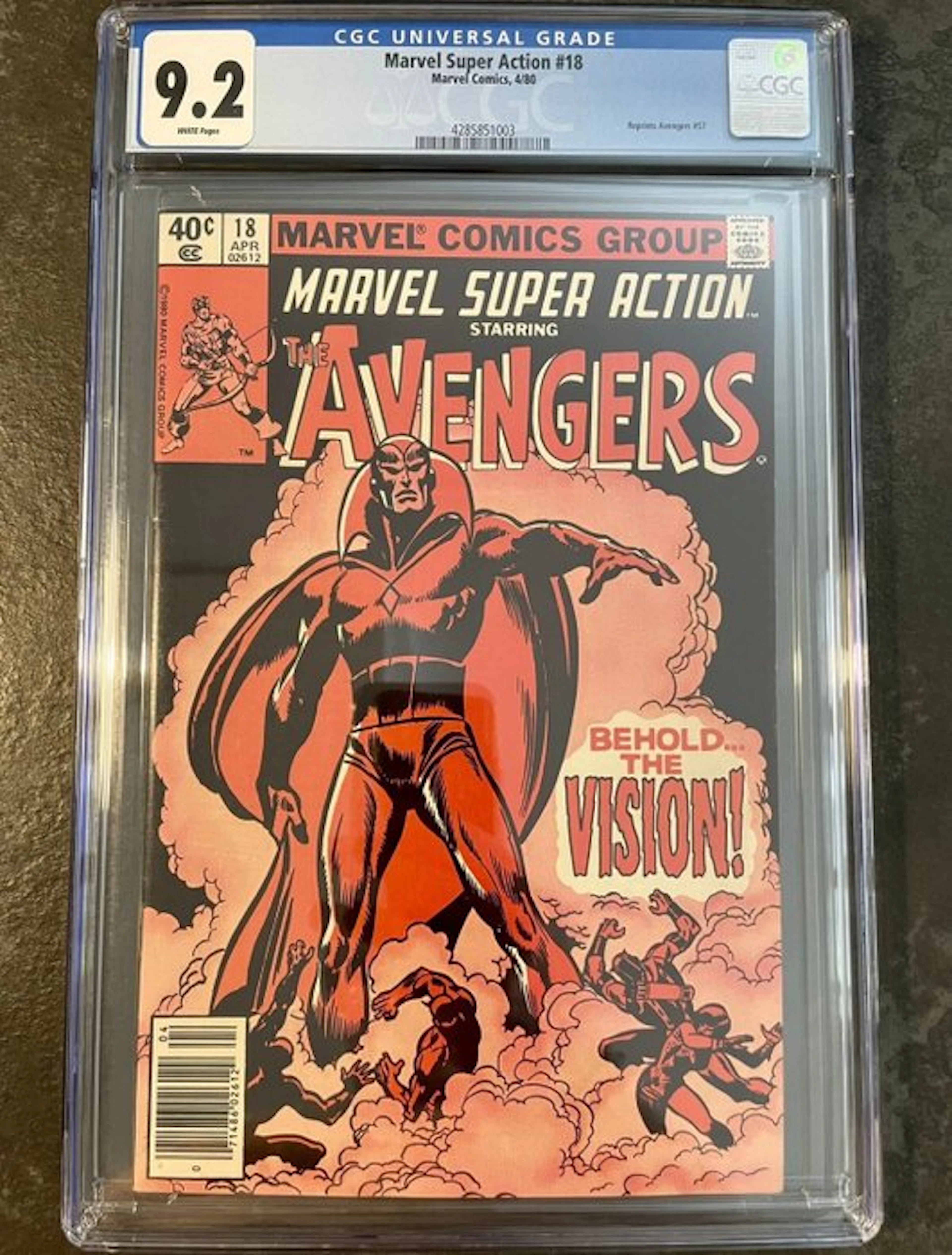 Avengers - #57 1st app Vision - Marvel Super Action #18 Marvel Comics