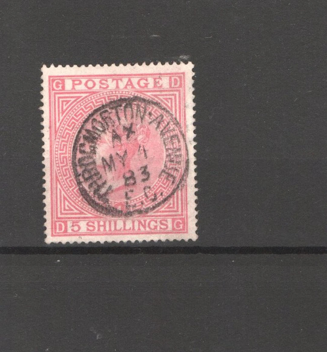 Great Britain 1882 - Great Britain 5 shilling red with watermark anchor used